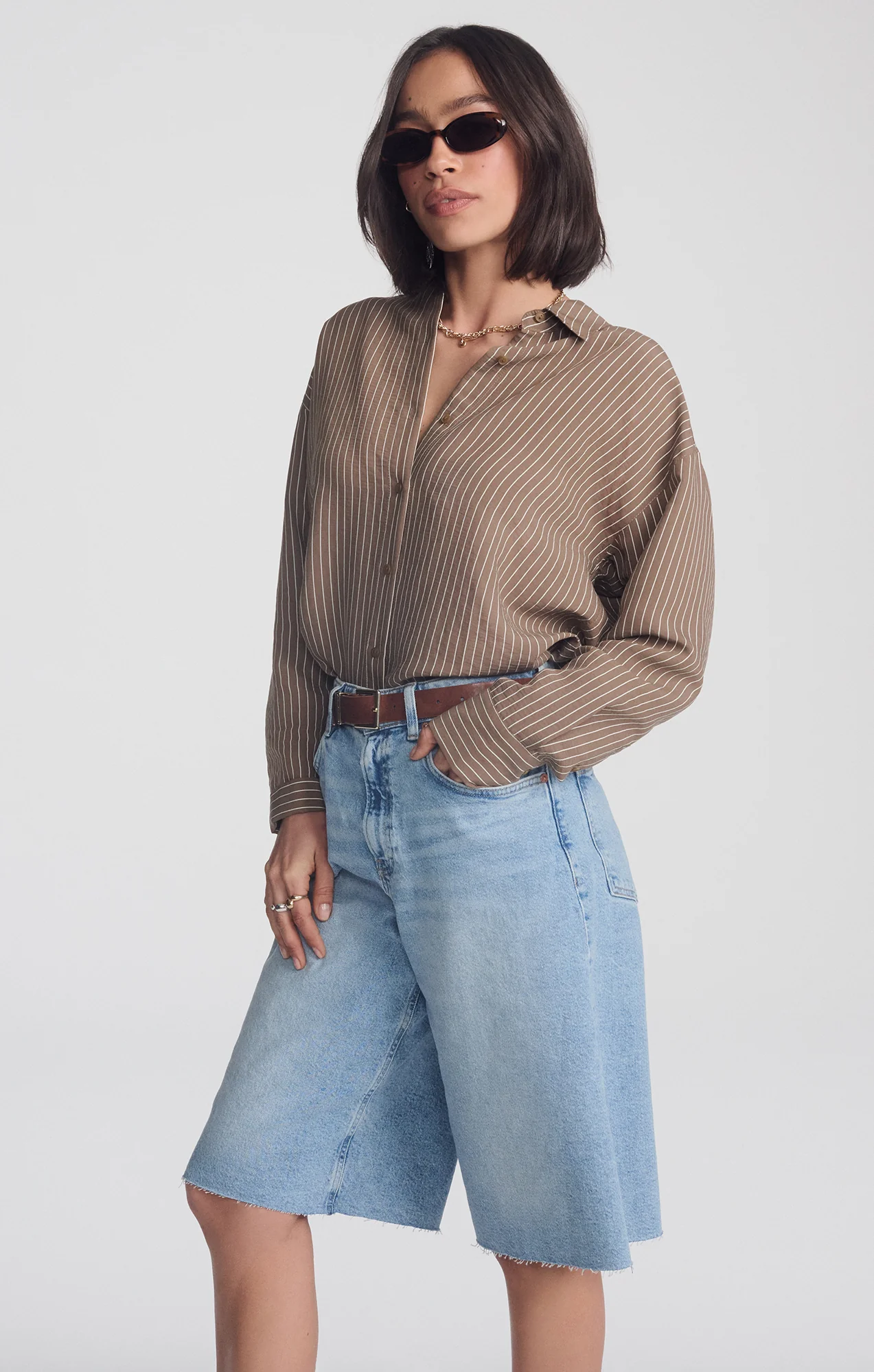 AKIRA BERMUDA SHORTS IN LIGHT BLUE 90'S - Image 4