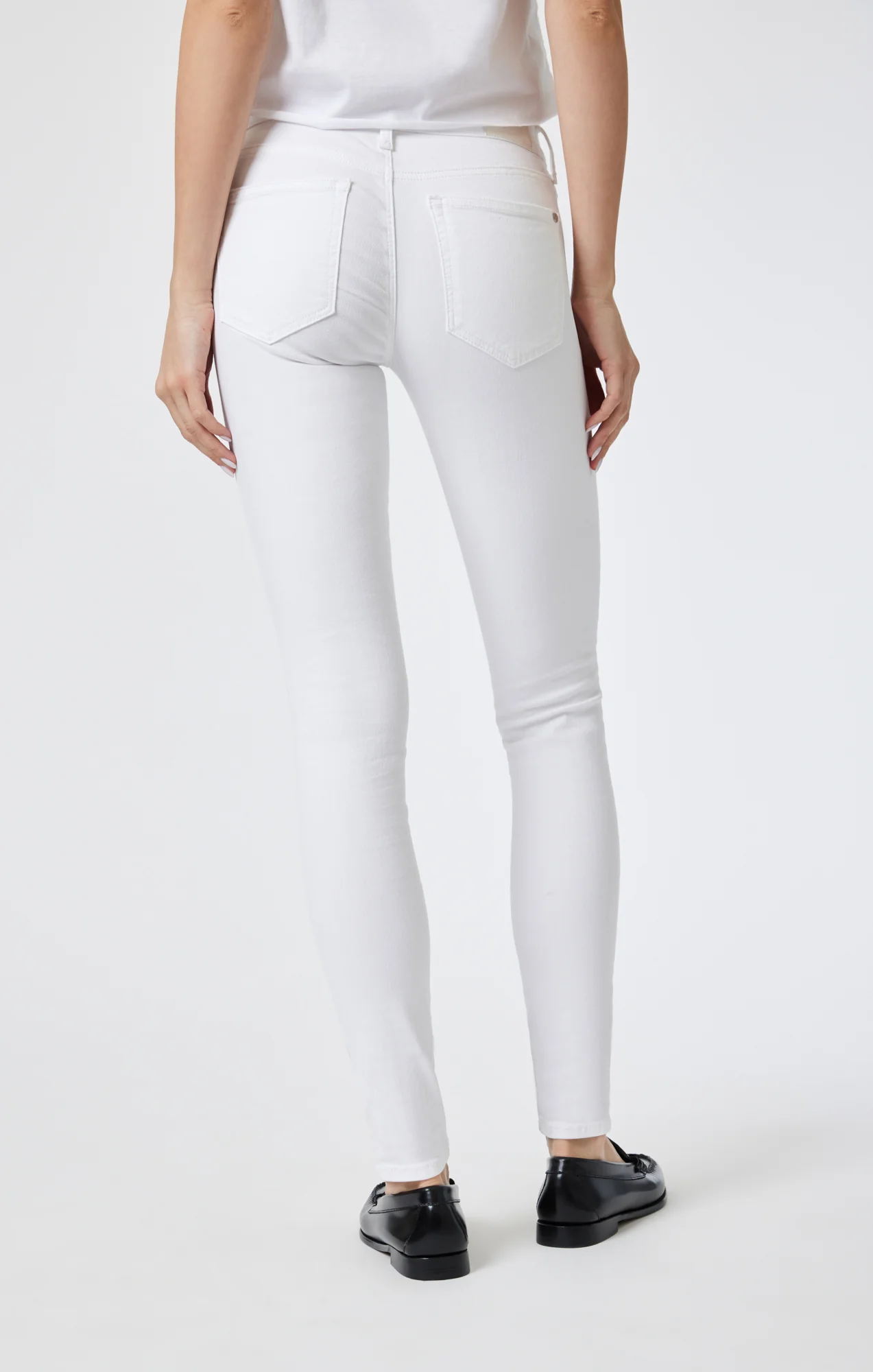 ALEXA SKINNY IN WHITE FEATHER BLUE - Image 5