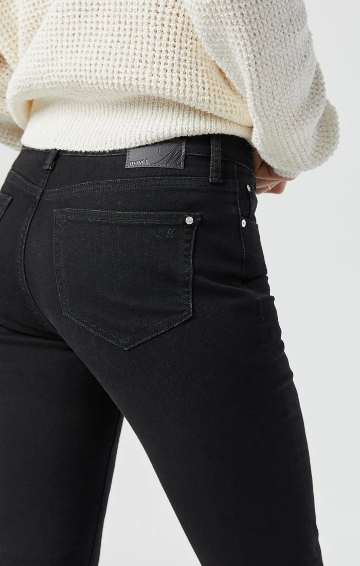 ALISSA SUPER SKINNY JEANS IN BLACK FEATHER BLUE - Image 5