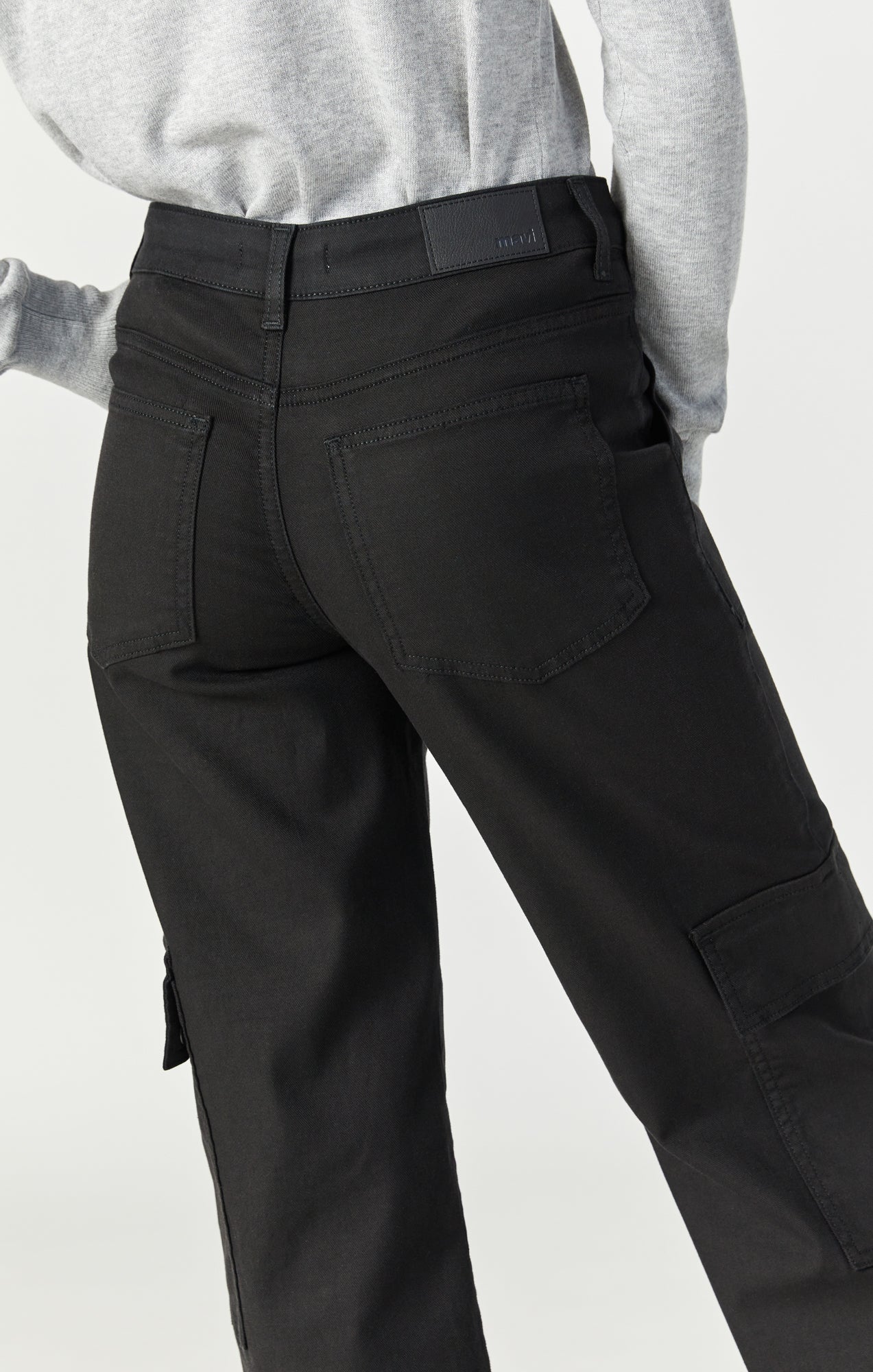 ALVA STRAIGHT CARGO IN BLACK LUXE TWILL - Image 6