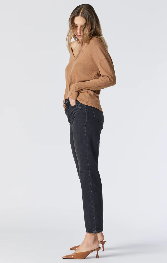 BARCELONA WIDE LEG IN DARK SMOKE ORGANIC BLUE - Image 4