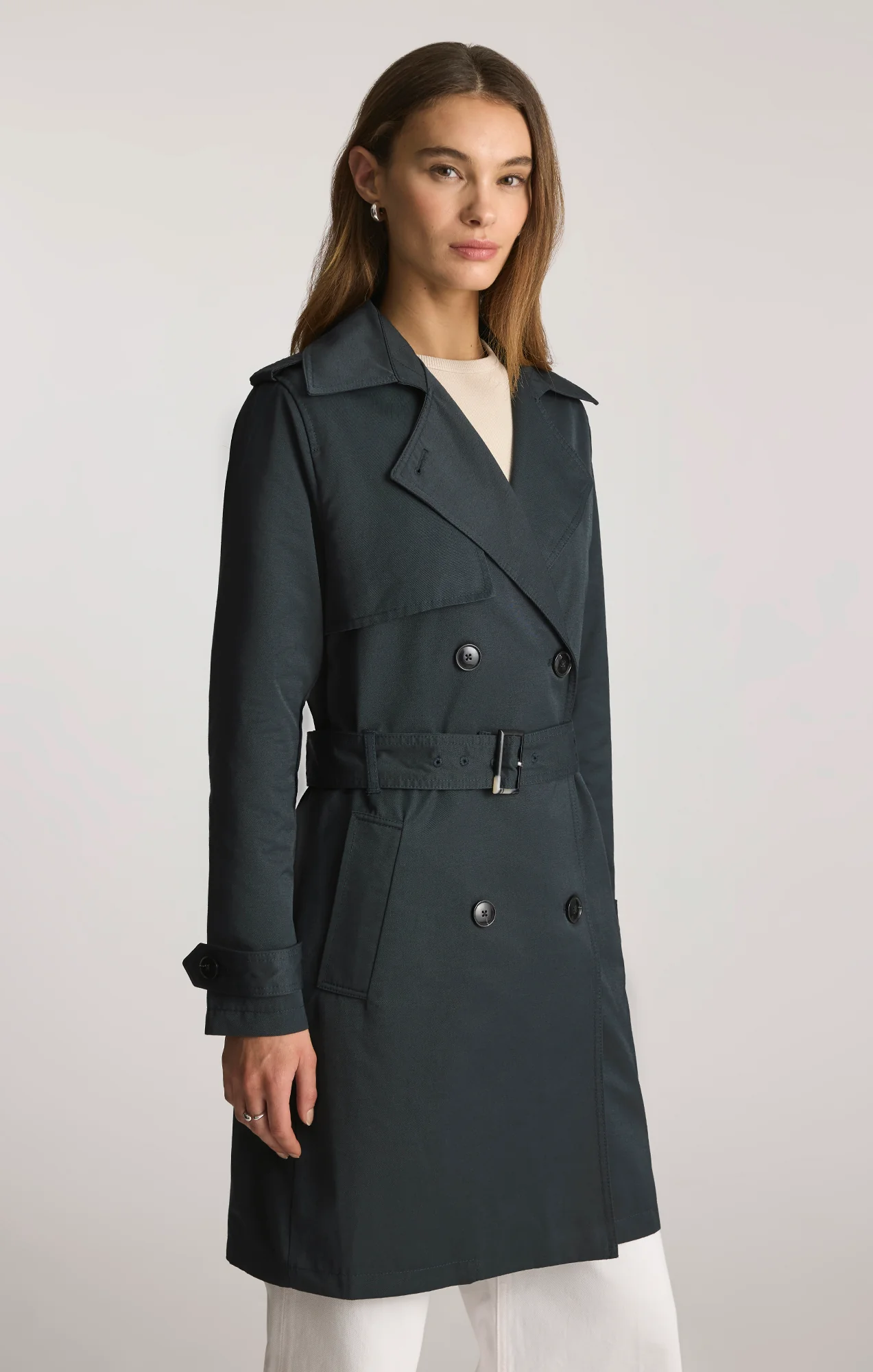 BELTED TRENCH COAT IN SALUTE - Image 5