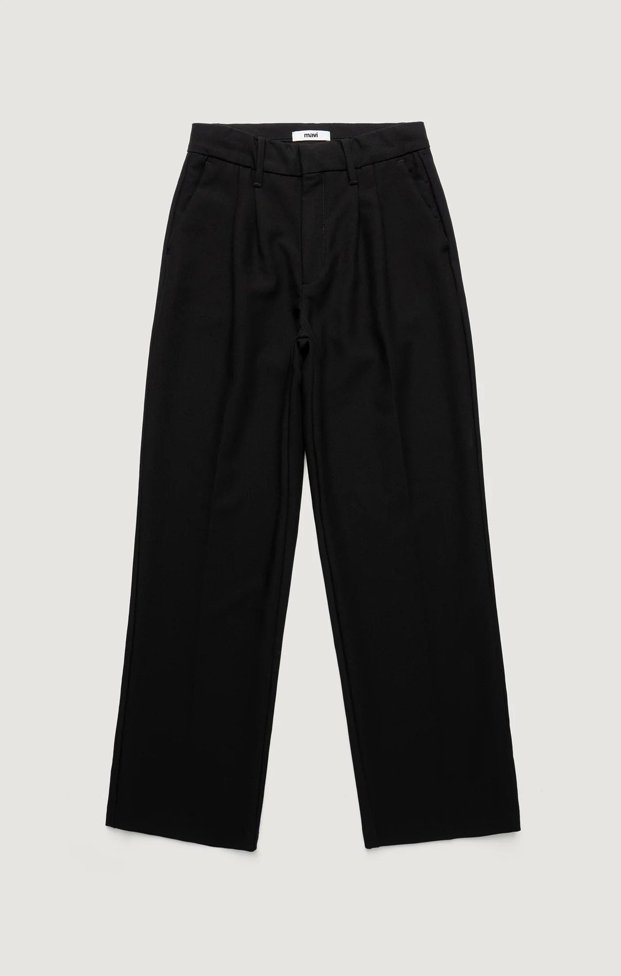 CHARLOTTE WIDE LEG IN BLACK SMART TWILL - Image 6