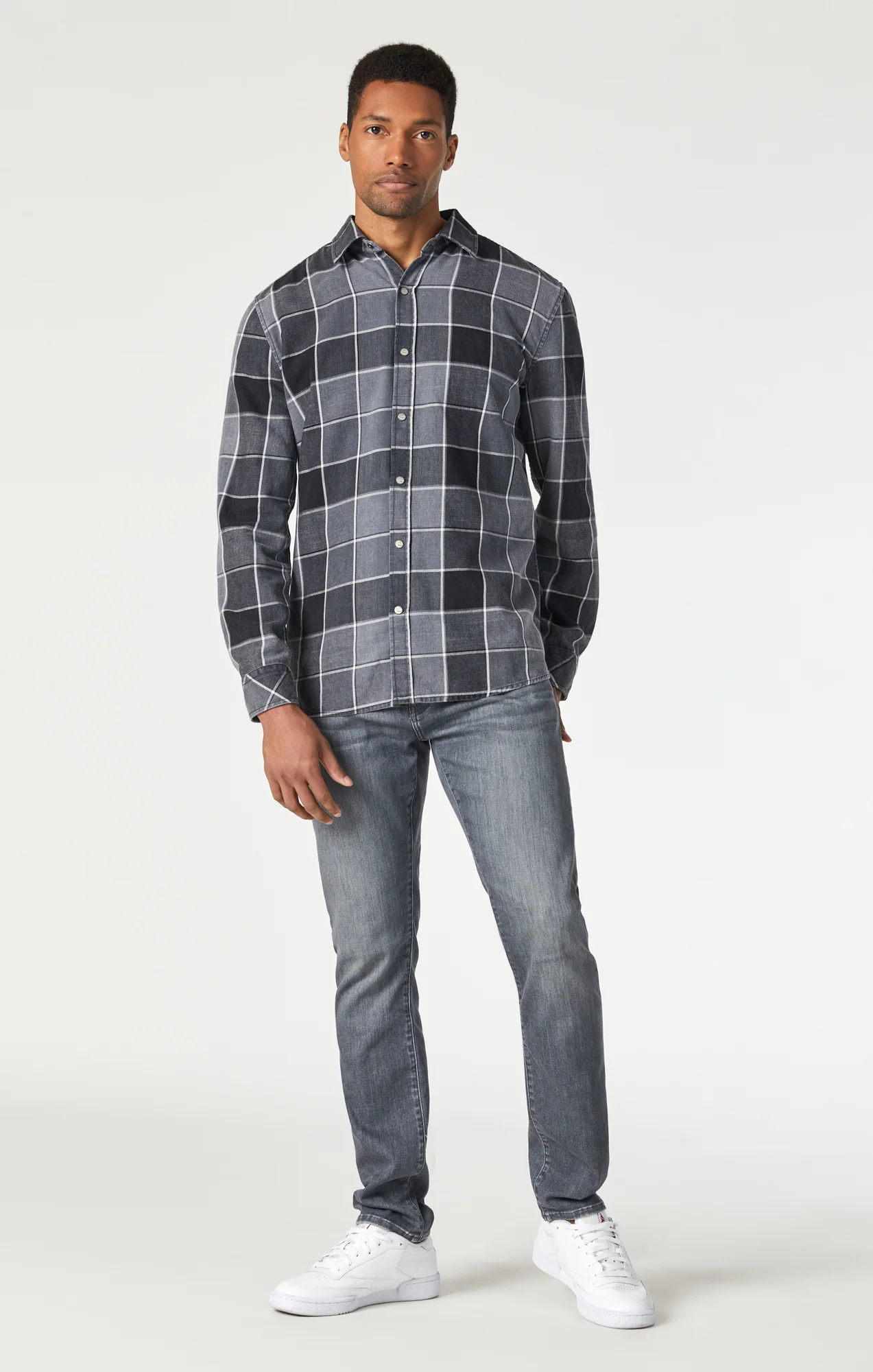 CHECK SHIRT IN BLACK INDIGO CHECK - Image 4