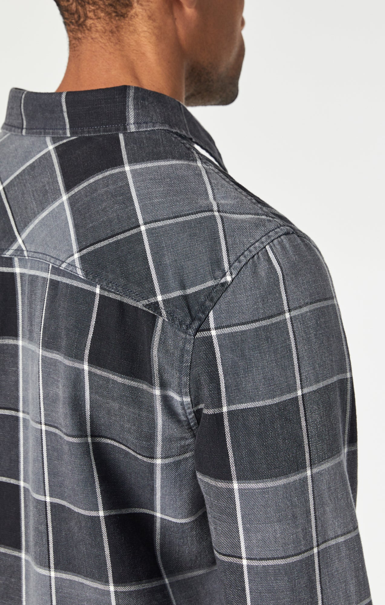 CHECK SHIRT IN BLACK INDIGO CHECK - Image 5