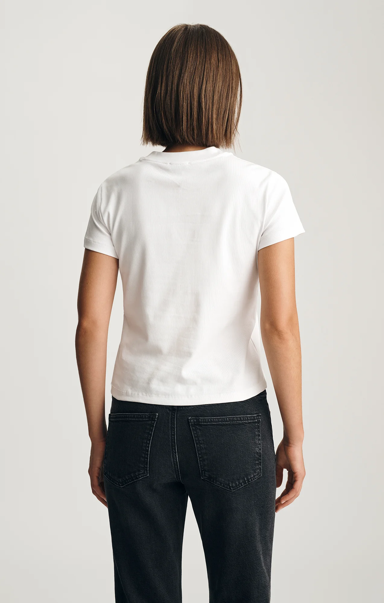 LAYLA RIBBED BABY T-SHIRT IN WHITE - Image 2