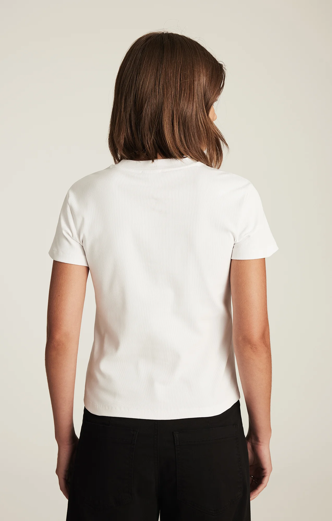LAYLA RIBBED BABY T-SHIRT IN WHITE - Image 5