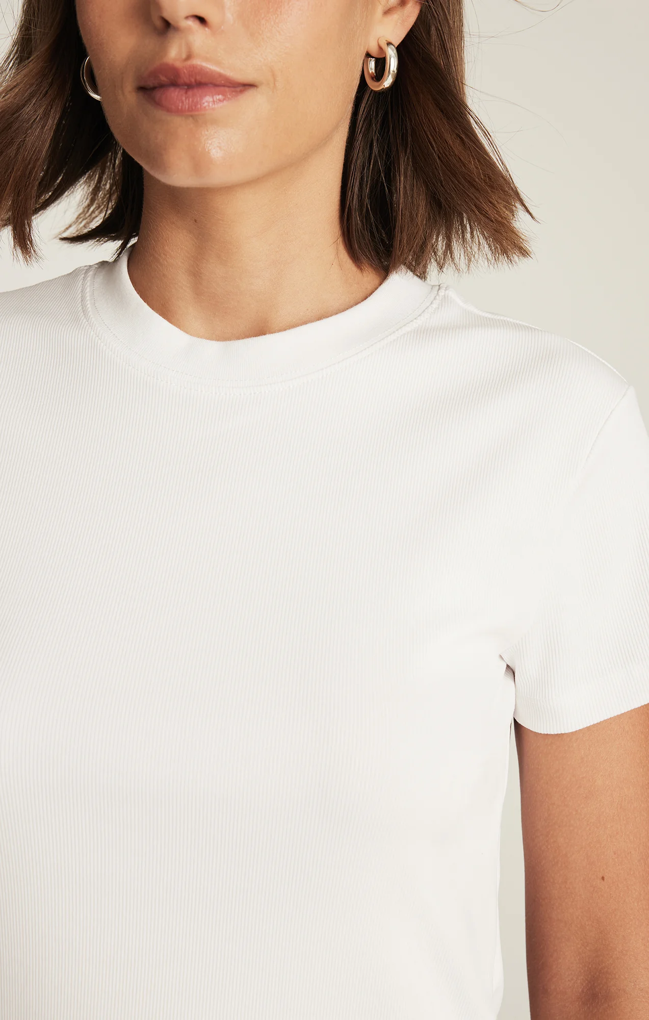 LAYLA RIBBED BABY T-SHIRT IN WHITE - Image 6
