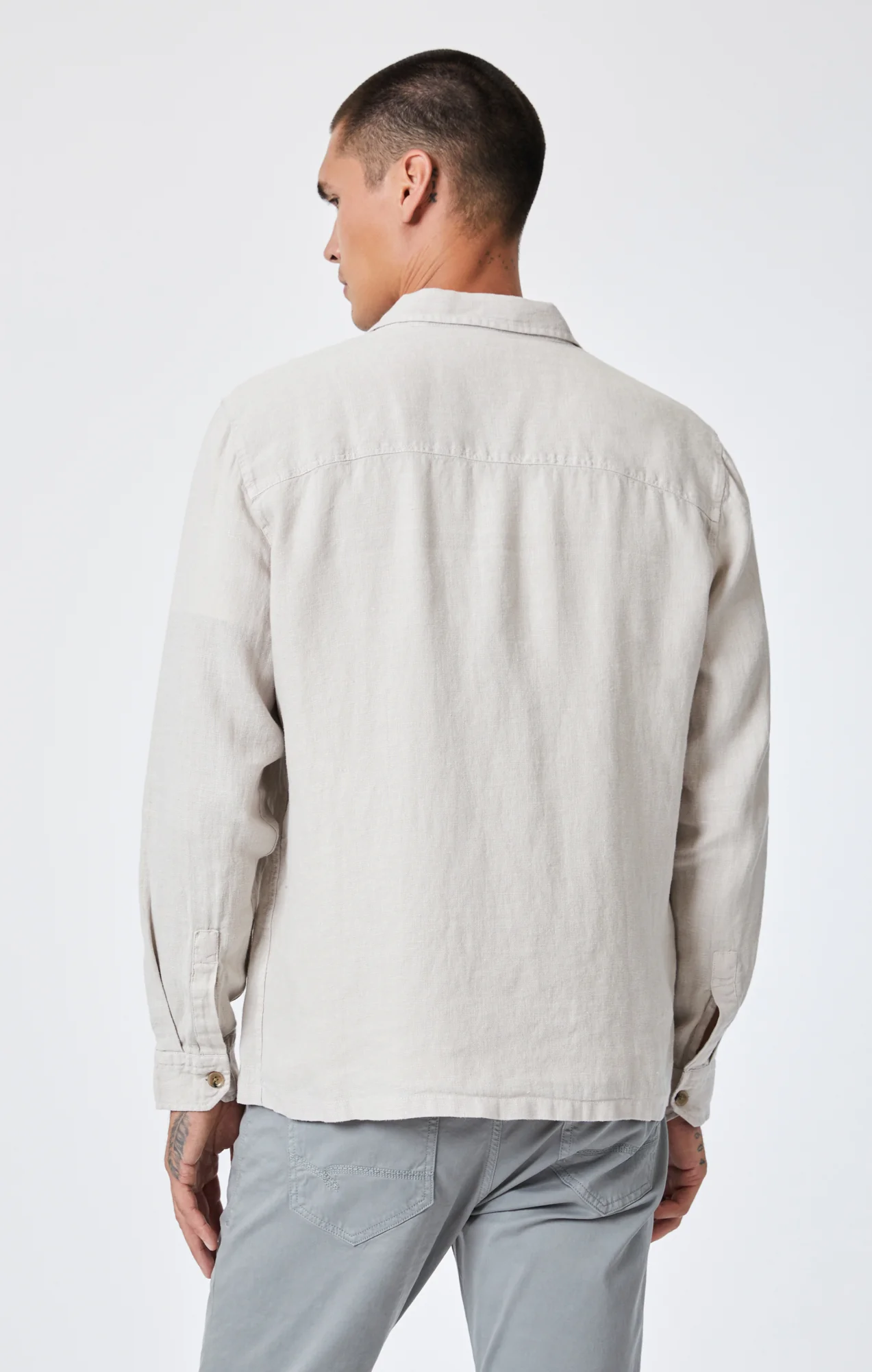 DOUBLE POCKET BUTTON-UP SHIRT IN MOONSTRUCK - Image 3