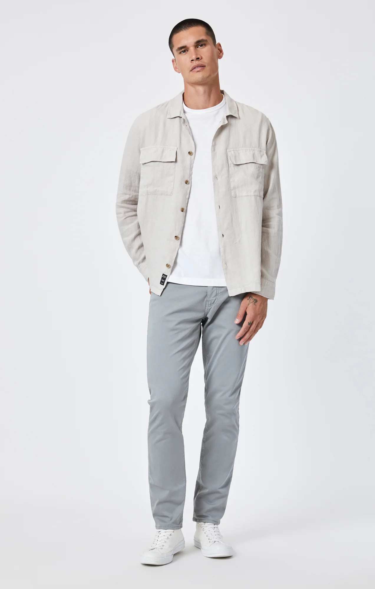 DOUBLE POCKET BUTTON-UP SHIRT IN MOONSTRUCK - Image 4