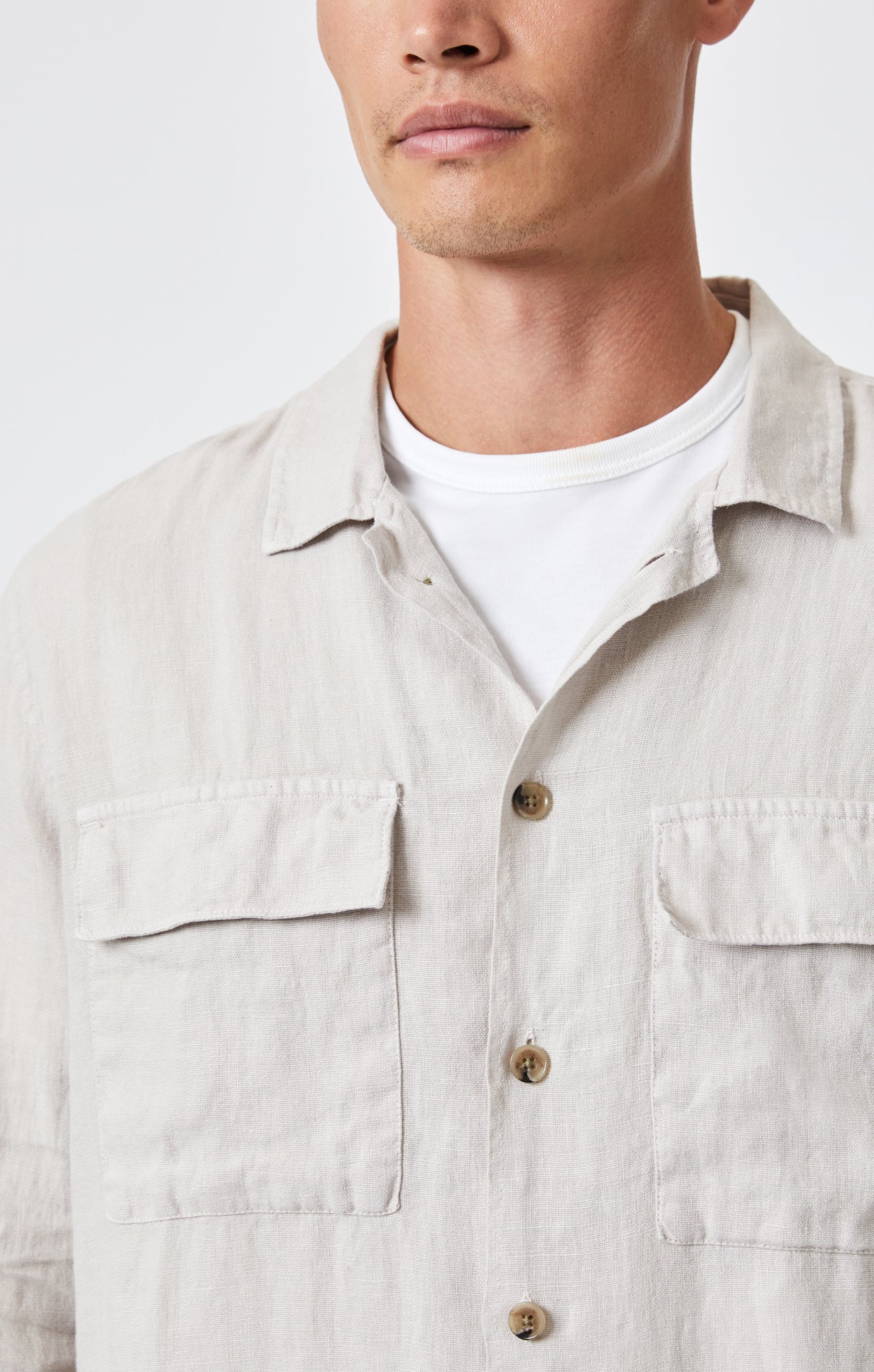 DOUBLE POCKET BUTTON-UP SHIRT IN MOONSTRUCK - Image 6