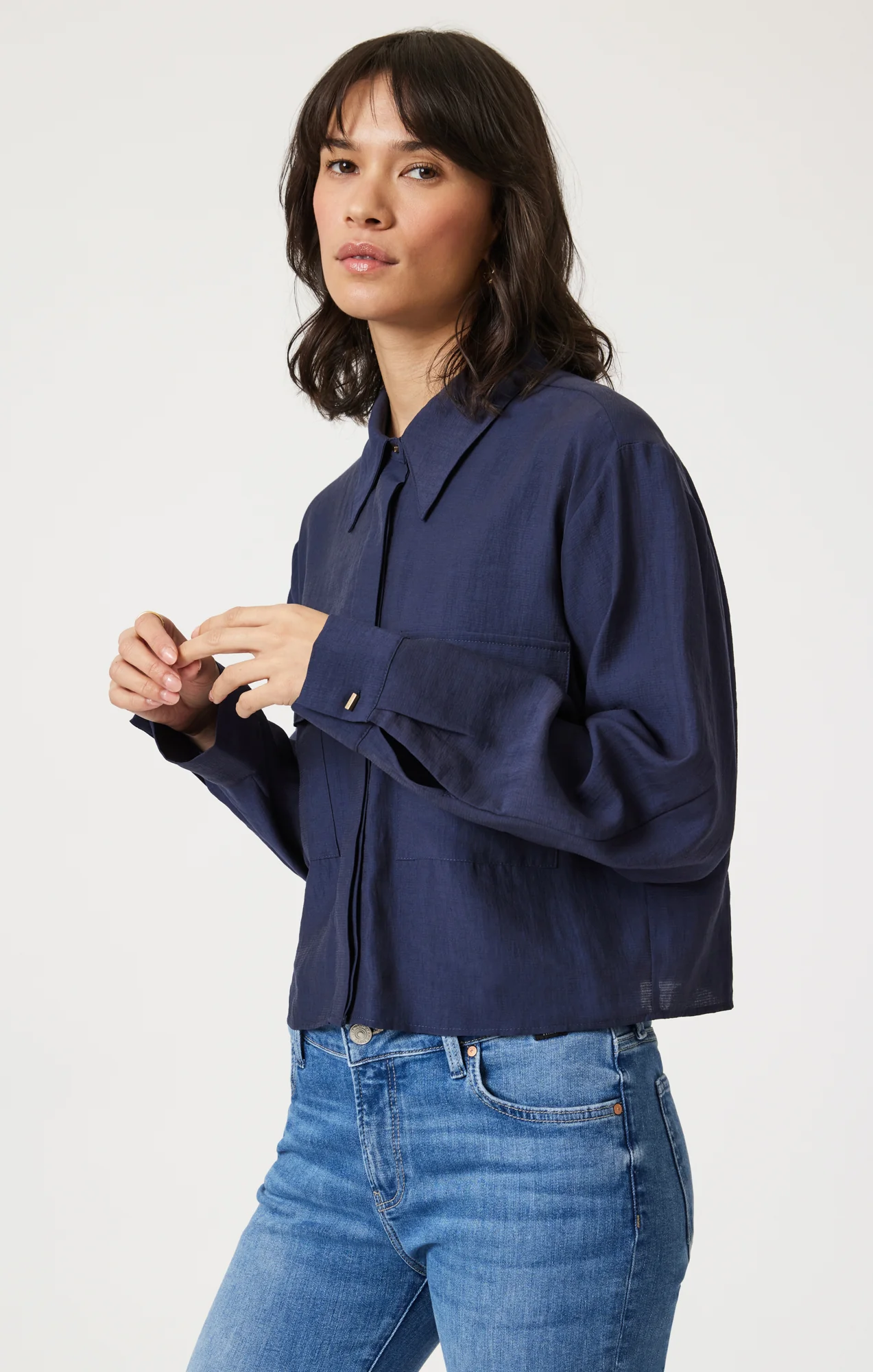 DOUBLE POCKET LONG SLEEVE SHIRT IN NAVAL ACADEMY - Image 2