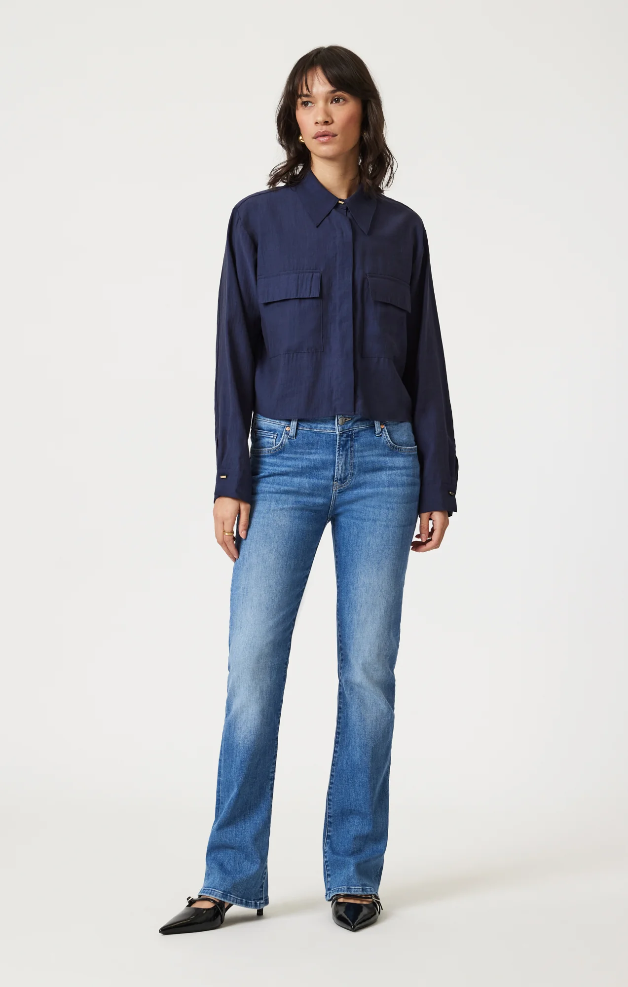 DOUBLE POCKET LONG SLEEVE SHIRT IN NAVAL ACADEMY - Image 4