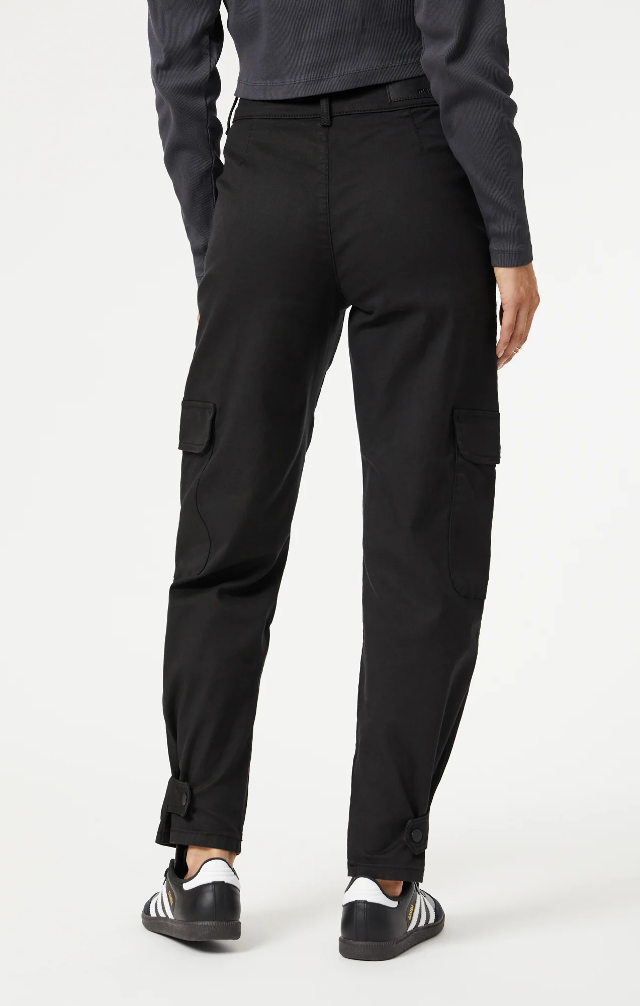 ELSIE CARGO PANTS IN BLACK LUXE TWILL - Image 4