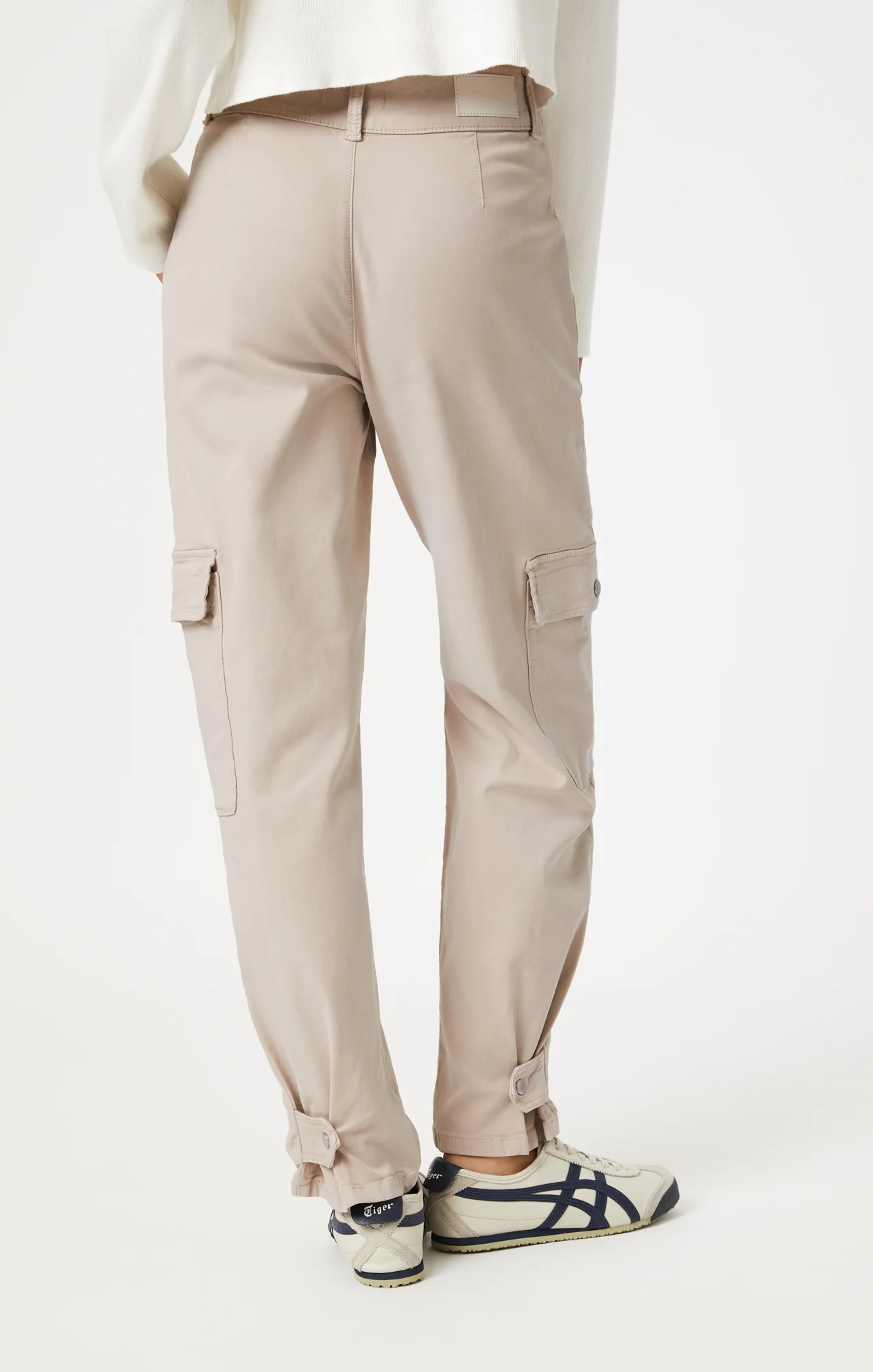 ELSIE CARGO PANTS IN SILVER GREY LUXE TWILL - Image 4