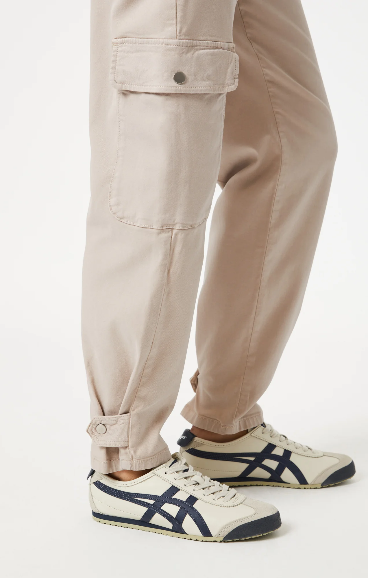 ELSIE CARGO PANTS IN SILVER GREY LUXE TWILL - Image 6