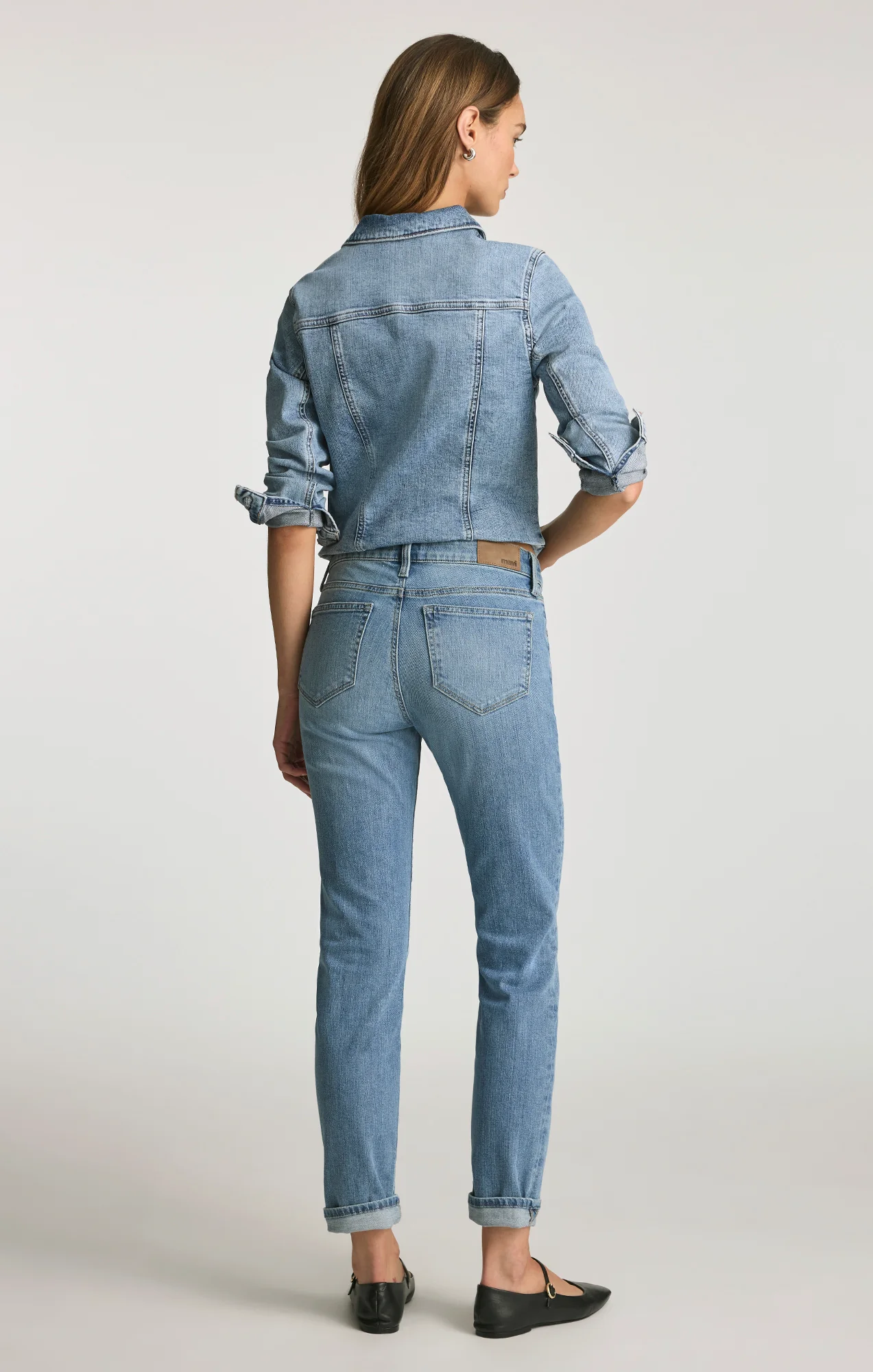 EMMA SLIM BOYFRIEND IN LIGHT BRUSHED FLEX BLUE - Image 3