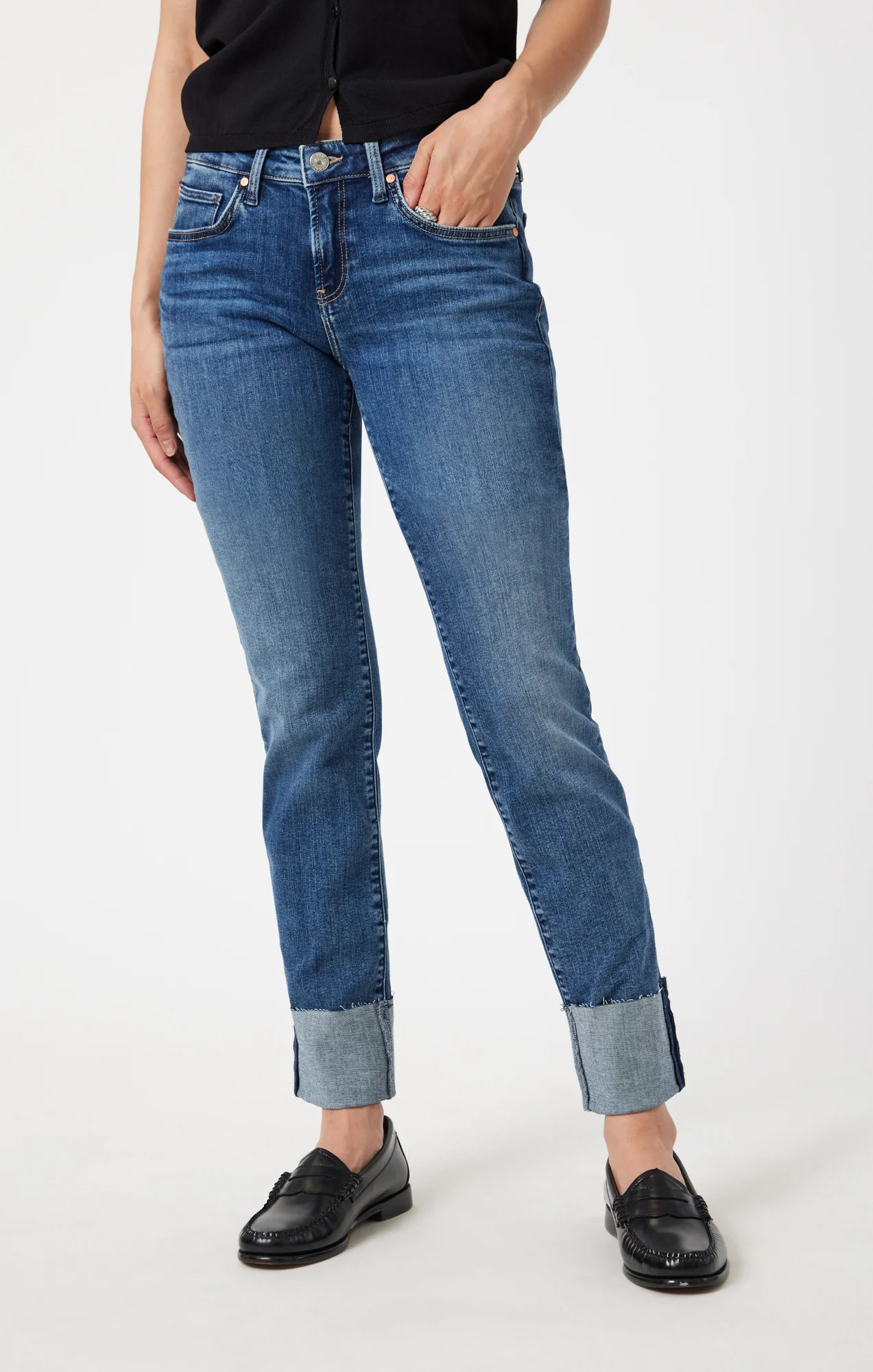EMMA SLIM BOYFRIEND IN MID USED FLEX BLUE - Image 2