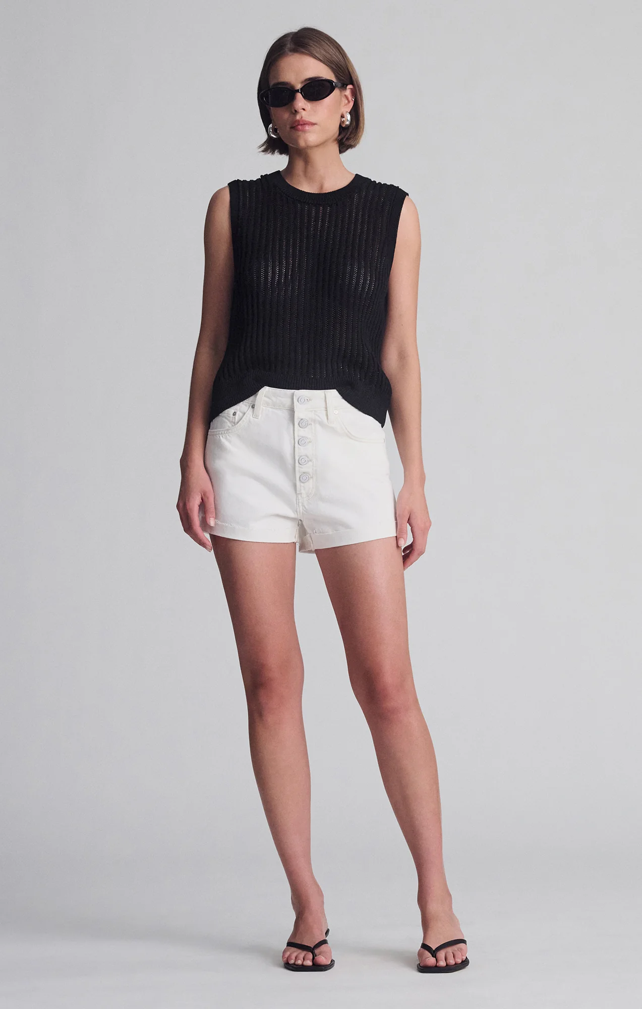 FIORA RELAXED SHORTS IN OFF WHITE 90'S - Image 5