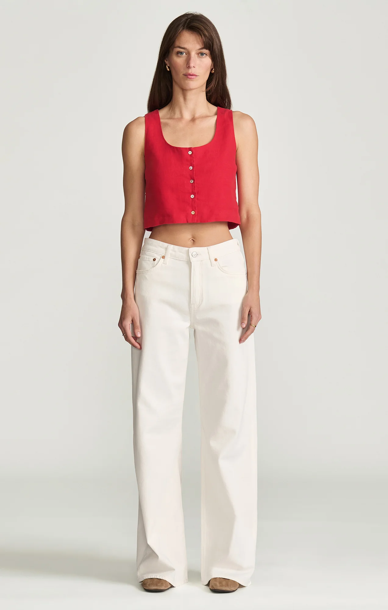 FLORIDA WIDE LEG IN OFF-WHITE CLASSIC BLUE - Image 3