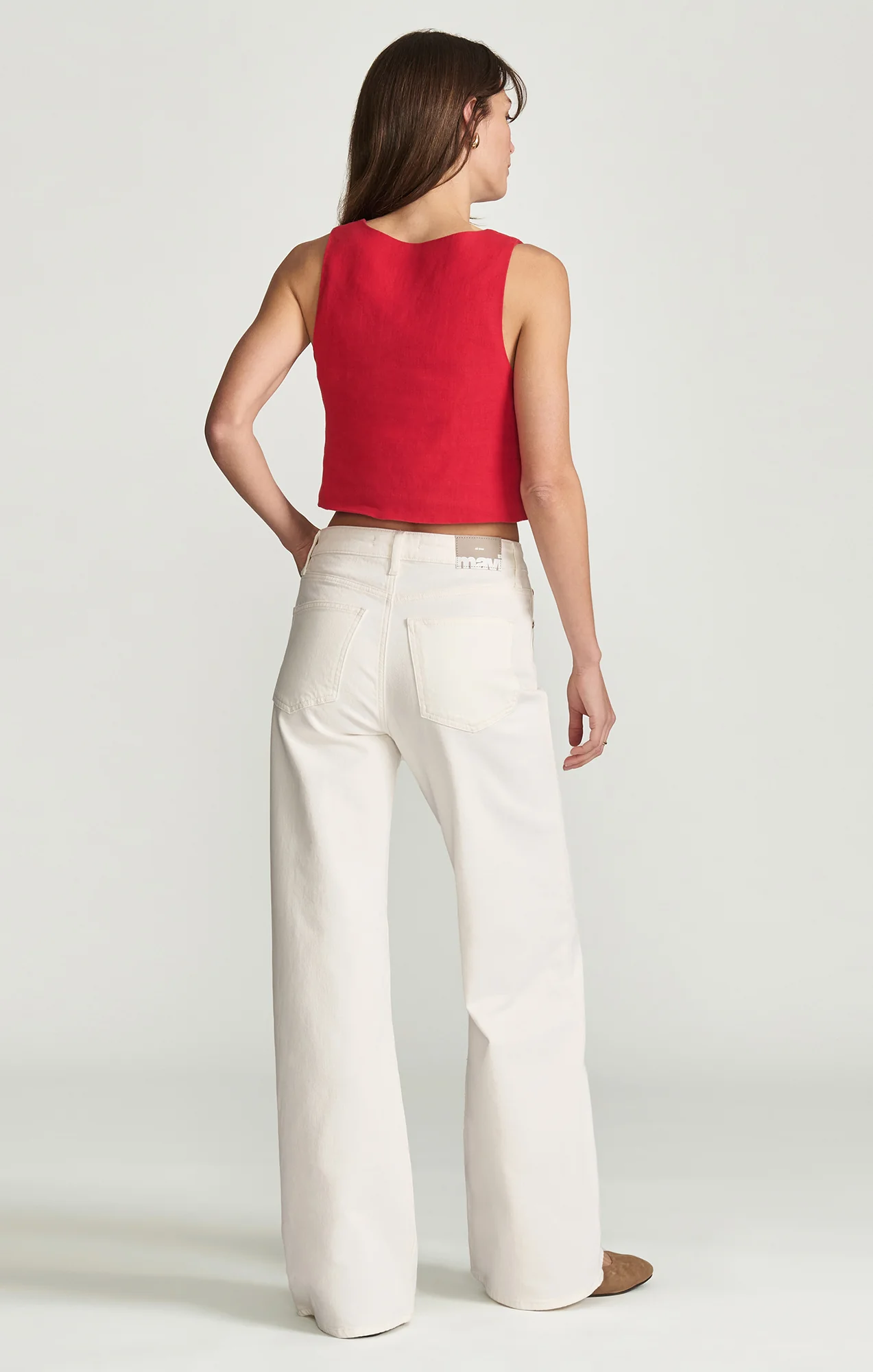 FLORIDA WIDE LEG IN OFF-WHITE CLASSIC BLUE - Image 4