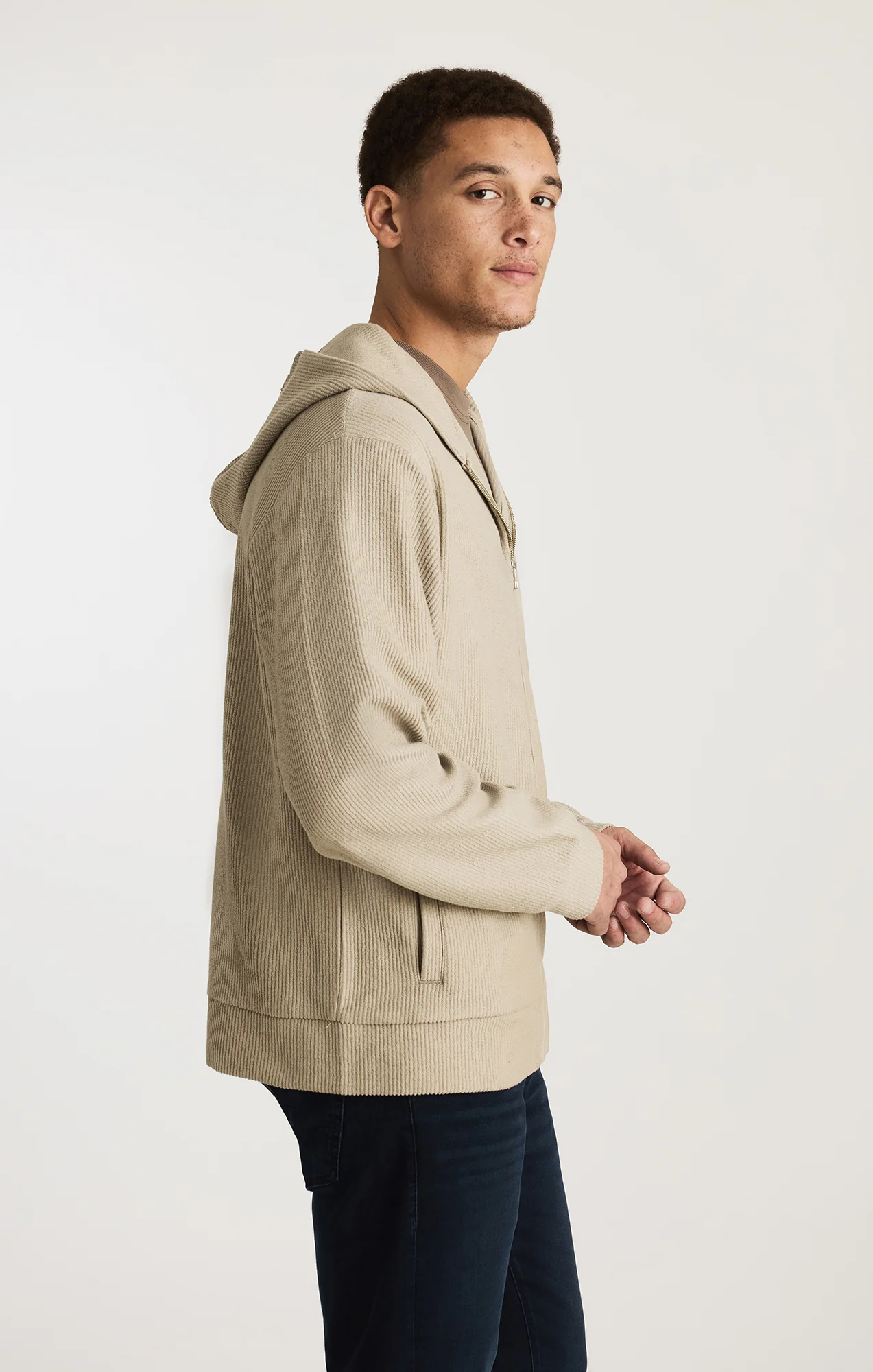 EDITION FULL ZIP HOODIE IN LONDON FOG - Image 3