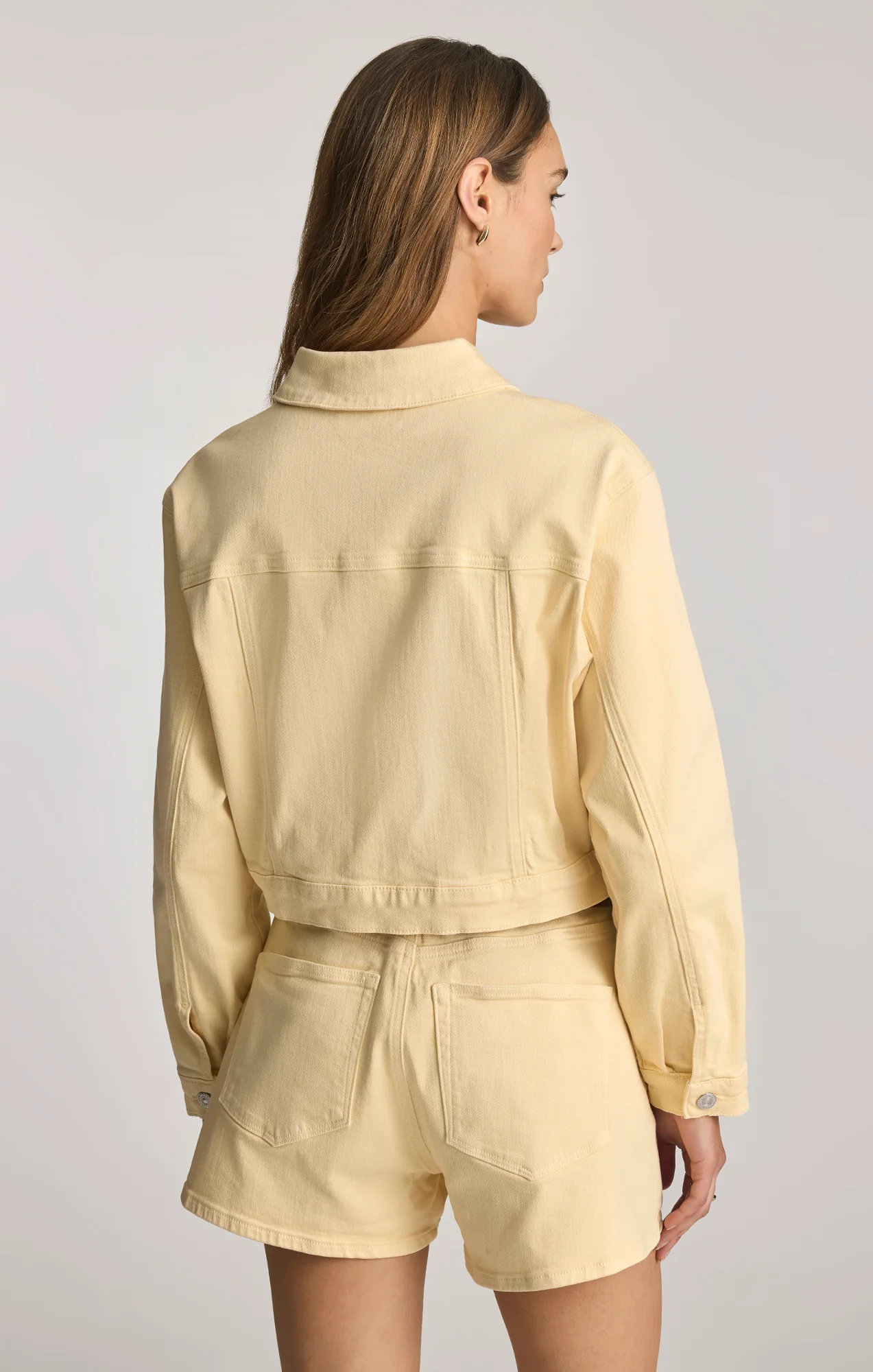 HARMONY DENIM JACKET IN FADED LEMON DENIM - Image 2