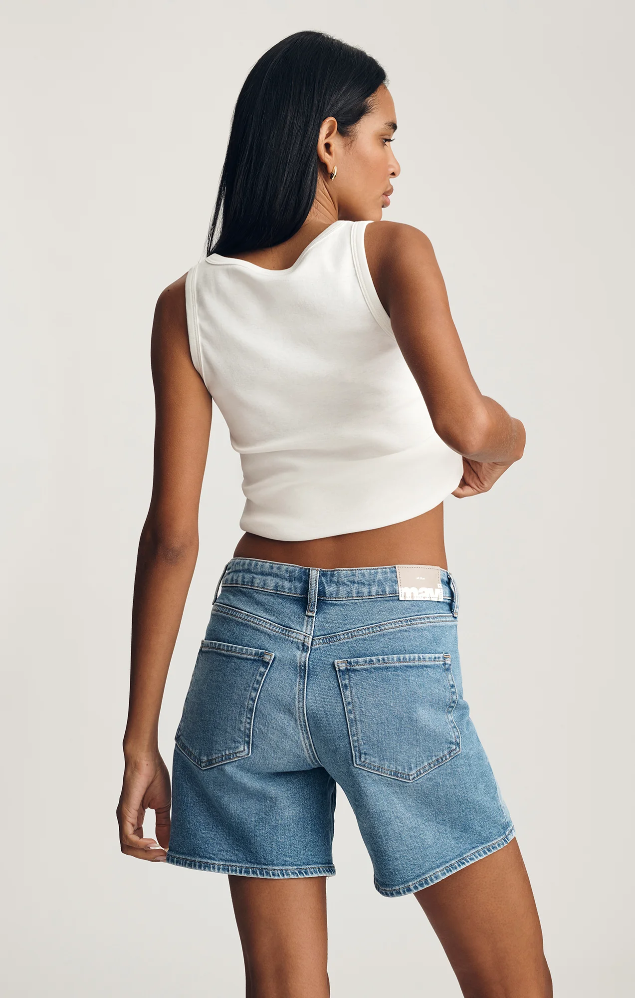 HEIDI LONG SHORTS IN LIGHT BRUSHED CLASSIC BLUE - Image 4