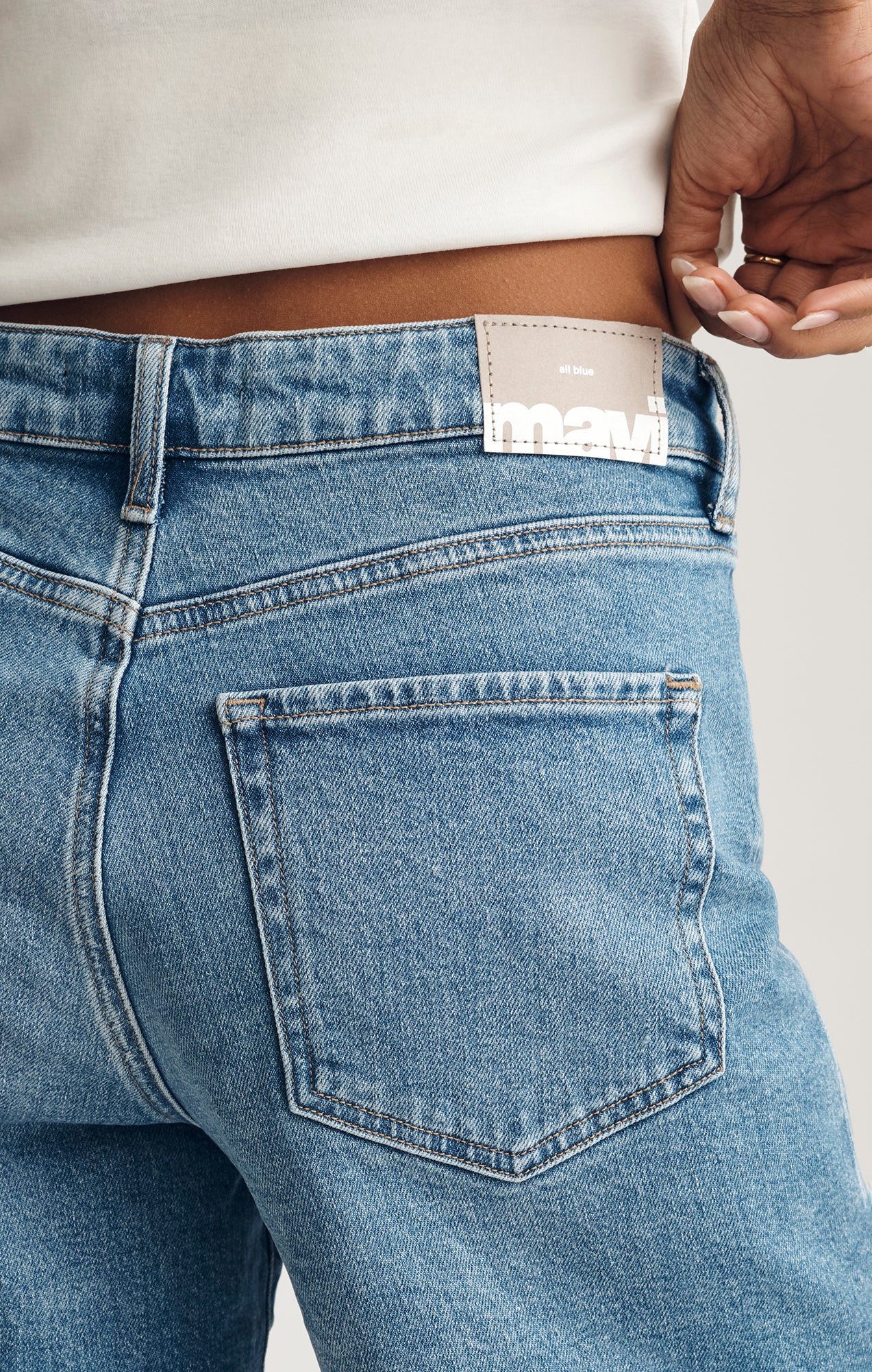 HEIDI LONG SHORTS IN LIGHT BRUSHED CLASSIC BLUE - Image 6
