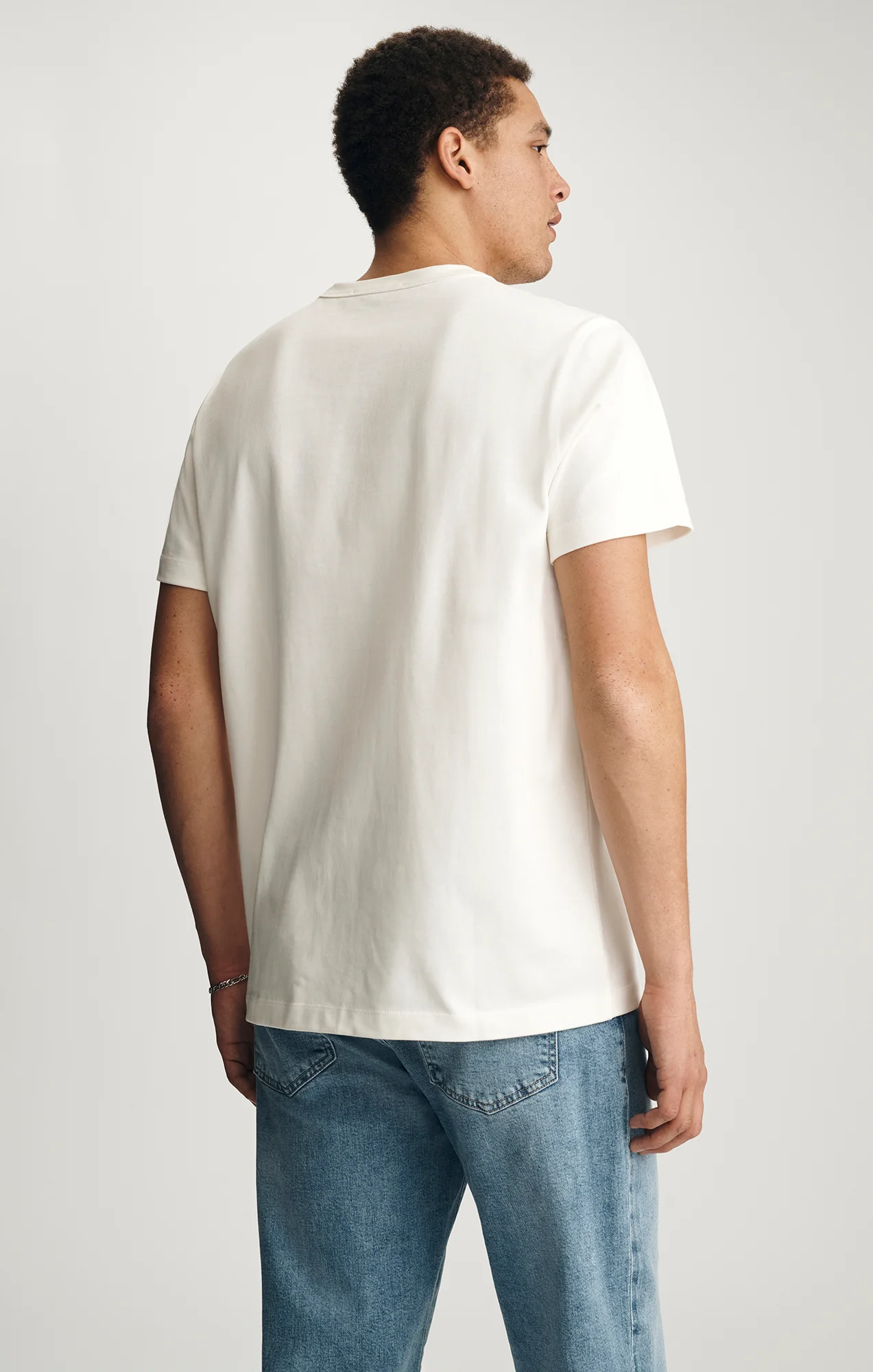 HERITAGE CREW NECK T-SHIRT IN ANTIQUE WHITE - Image 2