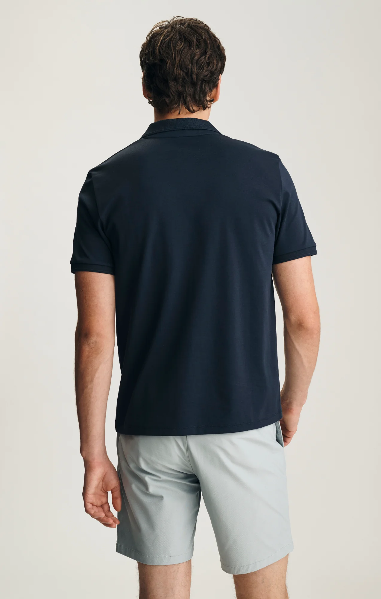 INTERLOCK POLO T-SHIRT IN SKY CAPTAIN - Image 4