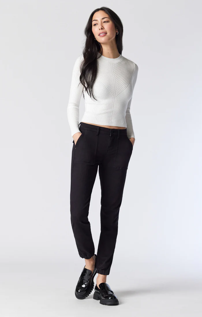 IVY CARGO PANT IN BLACK TWILL - Image 4