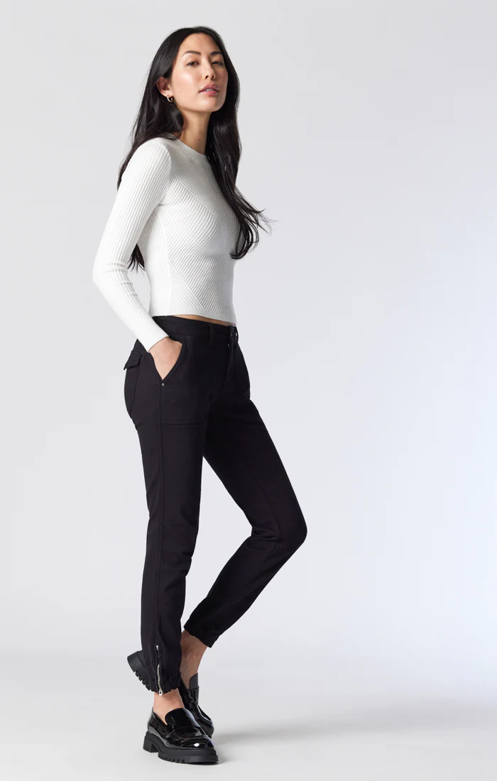 IVY CARGO PANT IN BLACK TWILL - Image 5