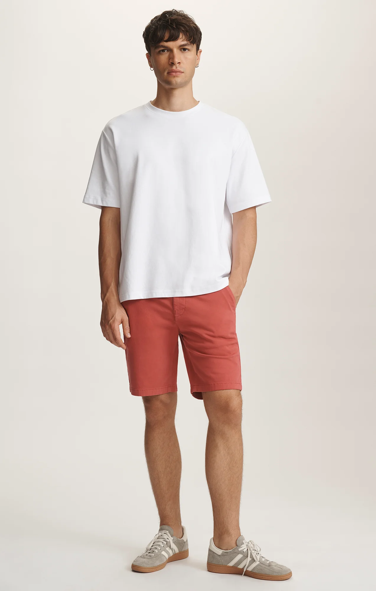 JACOB CROP SHORTS IN BUBBLEGUM CASUAL TWILL - Image 6