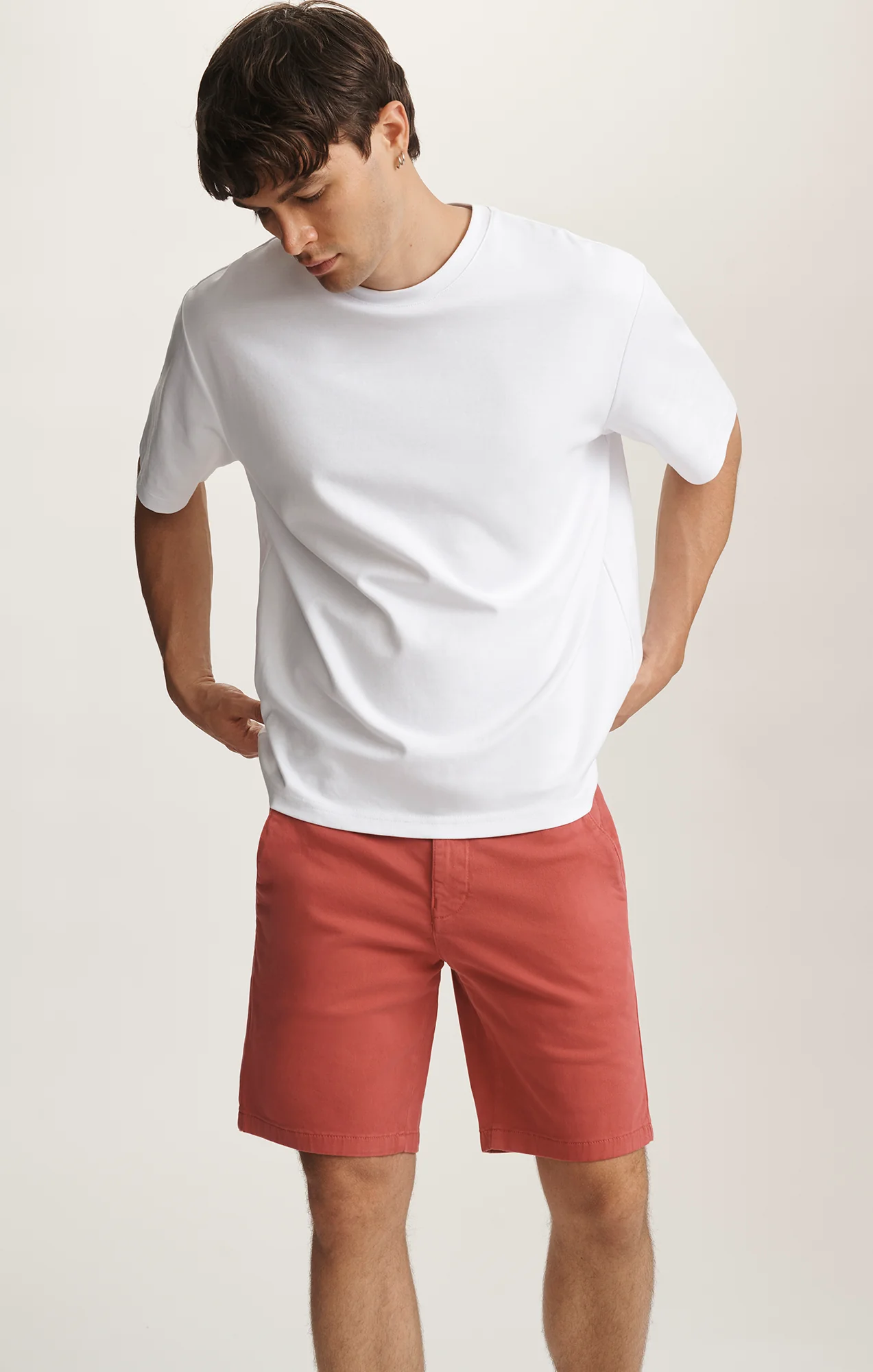 JACOB CROP SHORTS IN BUBBLEGUM CASUAL TWILL - Image 7