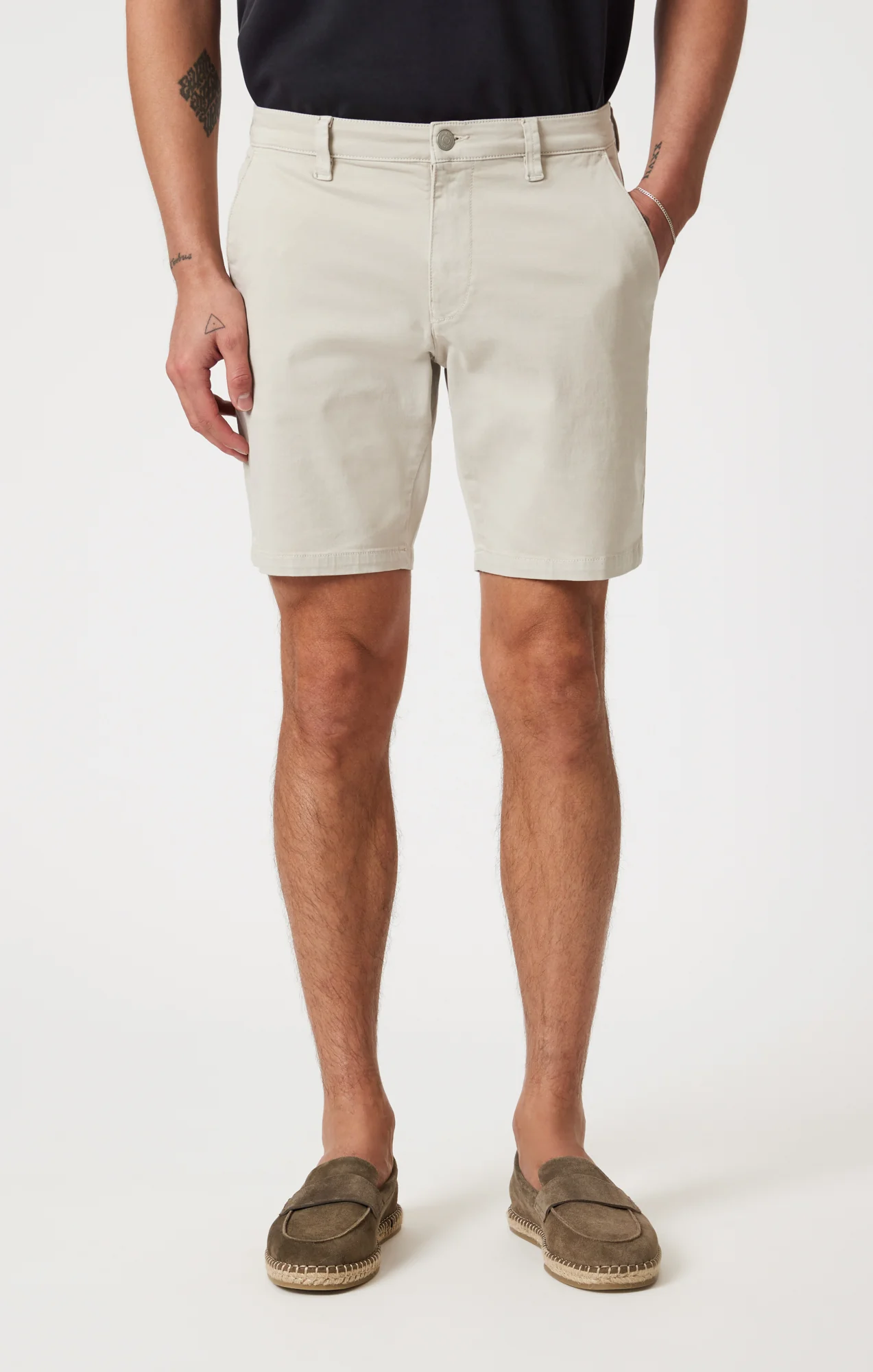 JACOB CROP SHORTS IN FROST CASUAL TWILL - Image 5