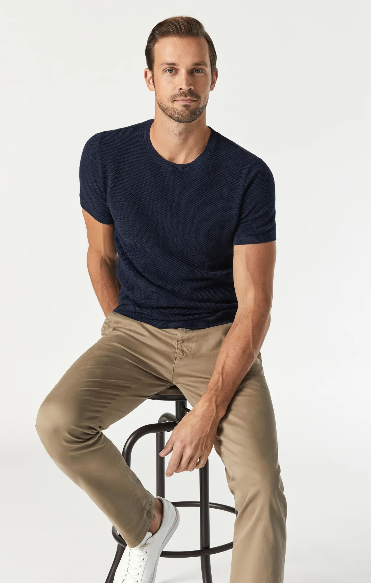 JOHNNY SLIM LEG CHINO IN BRITISH KHAKI TWILL - Image 6