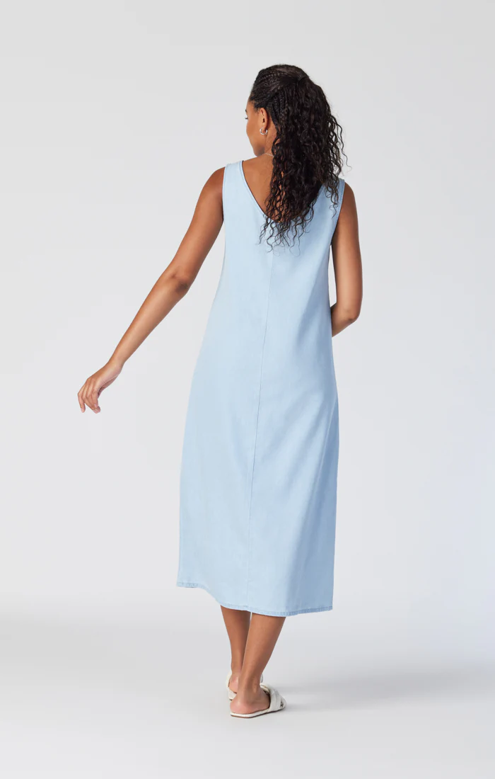 JUNE DENIM SHIRT DRESS IN LIGHT SOFT DENIM - Image 3