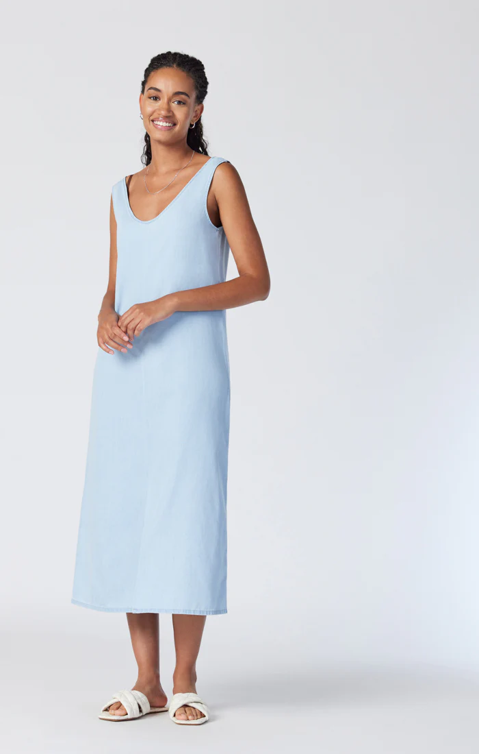JUNE DENIM SHIRT DRESS IN LIGHT SOFT DENIM - Image 4