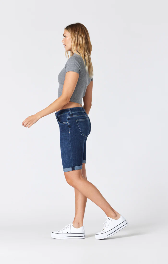 KARLY SHORTS IN DEEP FEATHER BLUE - Image 3