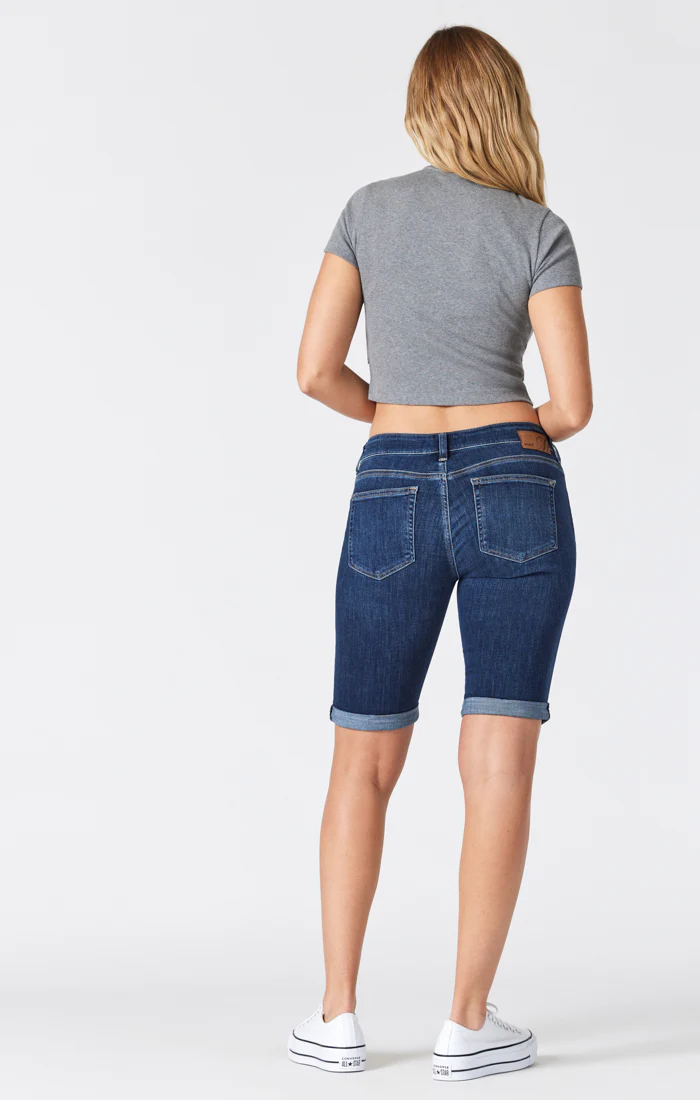 KARLY SHORTS IN DEEP FEATHER BLUE - Image 4