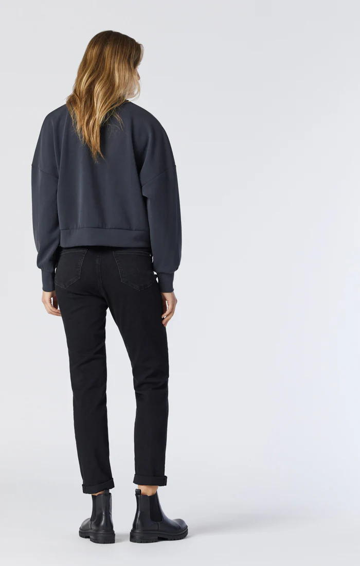 KATHLEEN SLIM BOYFRIEND IN BLACK FEATHER BLUE - Image 4