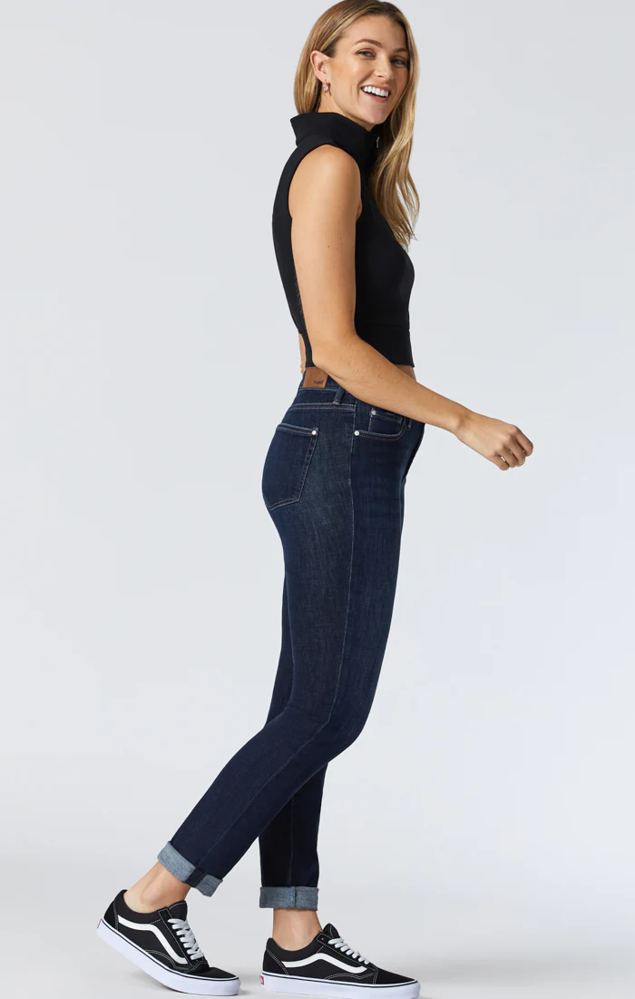 KATHLEEN SLIM BOYFRIEND IN DEEP BRUSHED FEATHER BLUE - Image 5