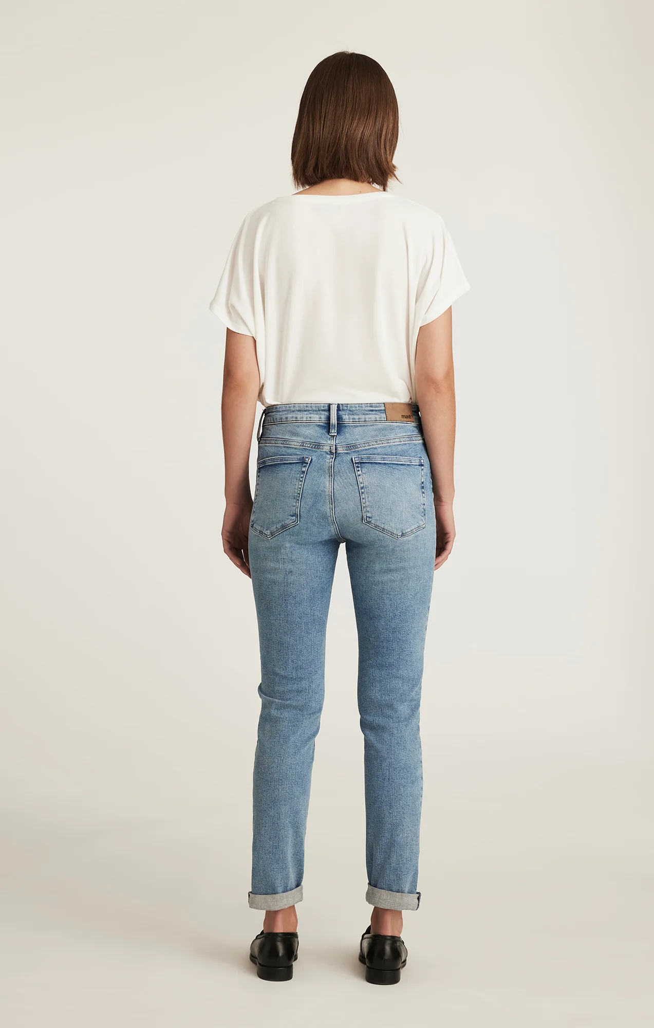KATHLEEN SLIM BOYFRIEND IN LIGHT BRUSHED FLEX BLUE - Image 3