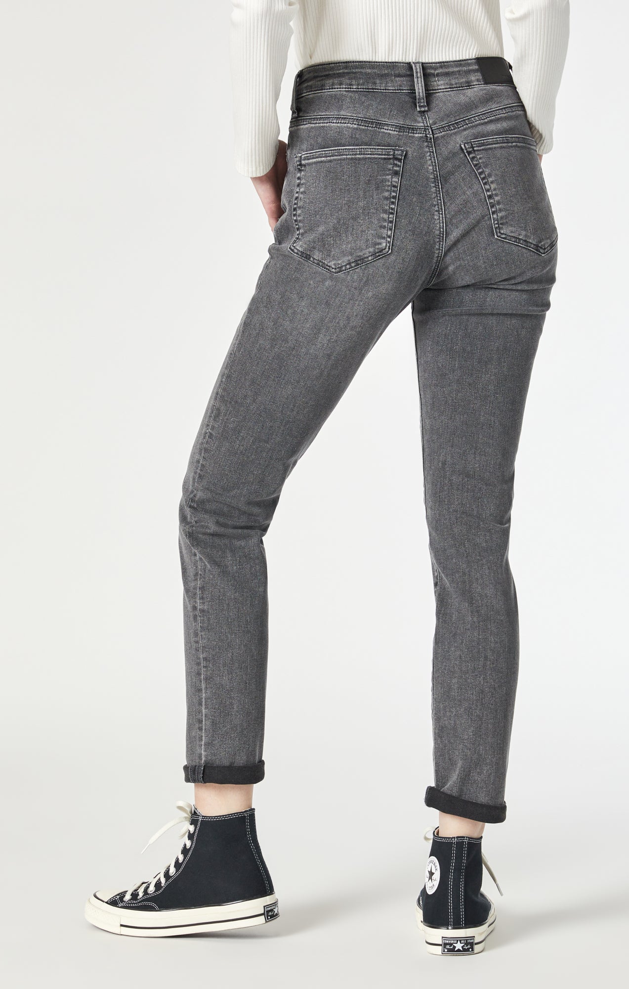 KATHLEEN SLIM BOYFRIEND IN MID GREY FEATHER BLUE - Image 5