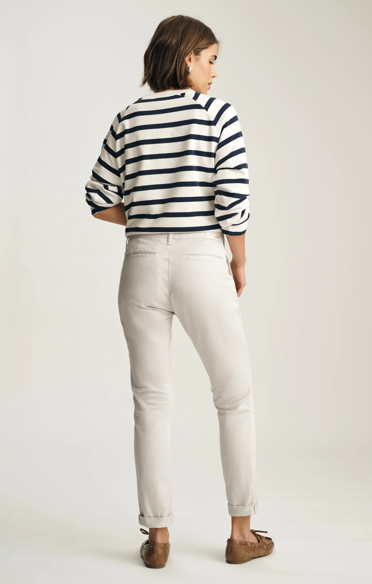 KATHLEEN SLIM BOYFRIEND CHINO IN PEARLY RIVER TWILL - Image 3