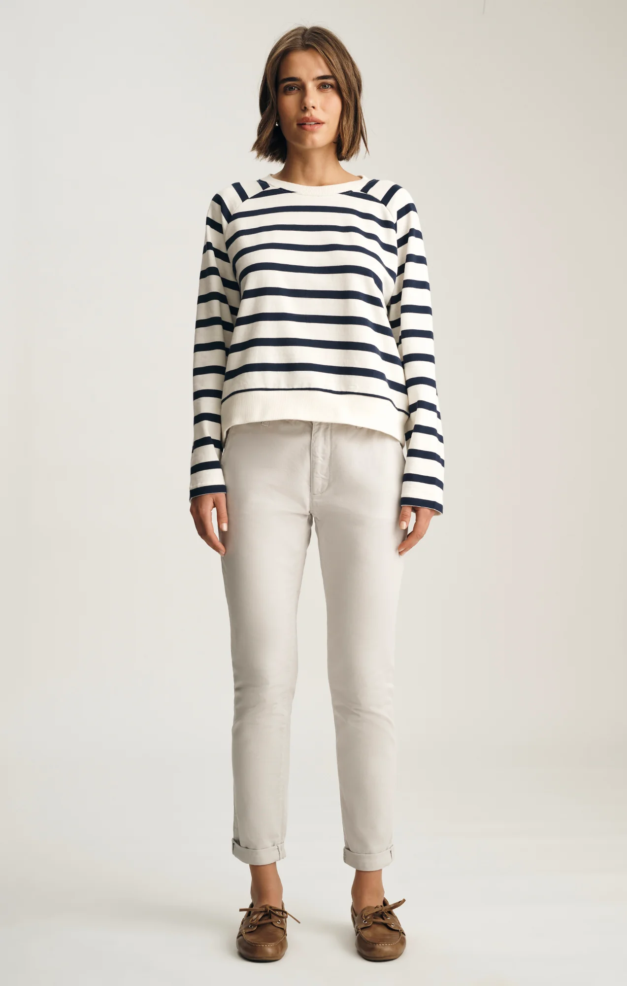 KATHLEEN SLIM BOYFRIEND CHINO IN PEARLY RIVER TWILL - Image 4