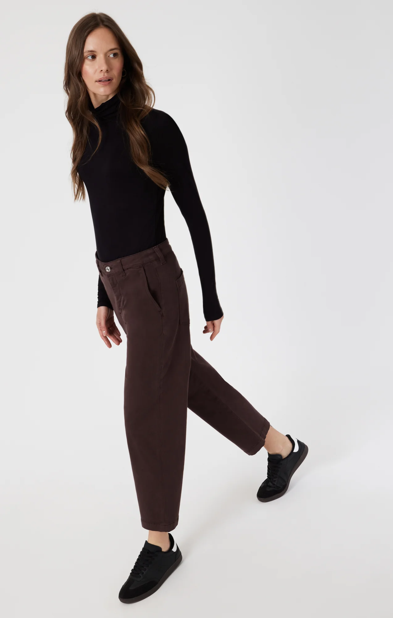 LAUREN STRAIGHT CHINO IN CURRANT CASUAL TWILL - Image 2