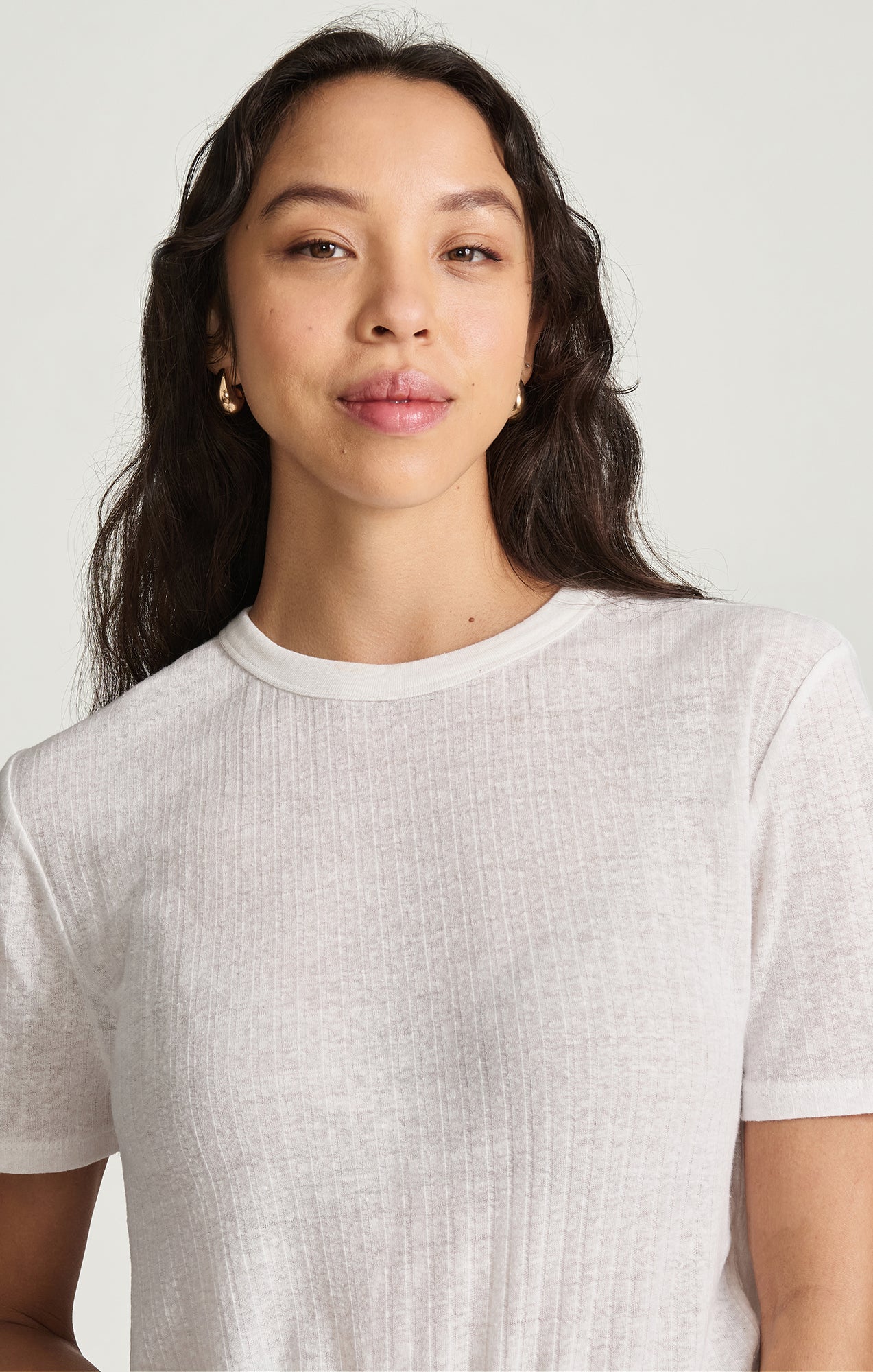 HEMP CREW NECK T-SHIRT IN WHITE - Image 3