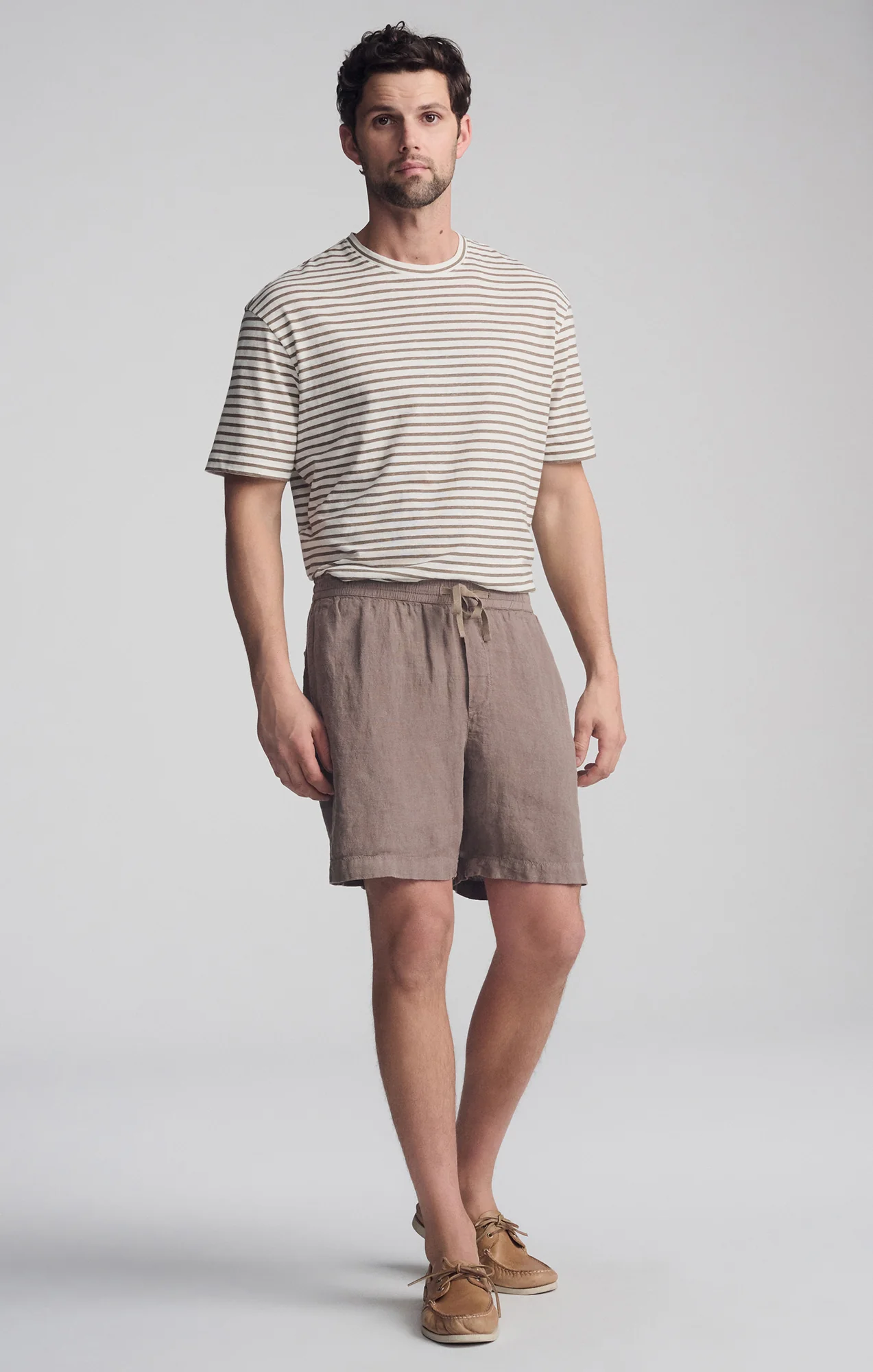 LINEN POCKET SHORTS IN BRINDLE